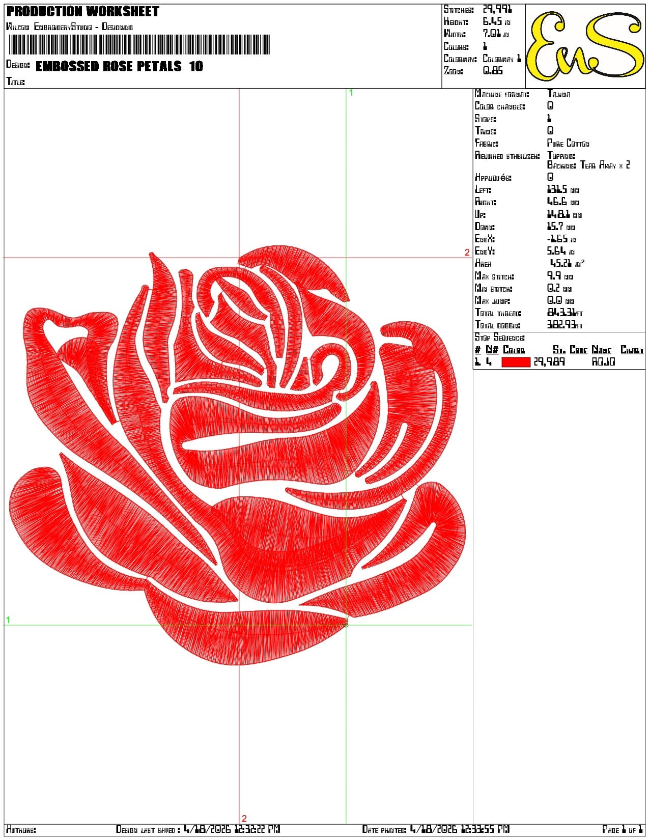 Embossed Rose Petals  - Elegant embroidery design file-instant download — view 3