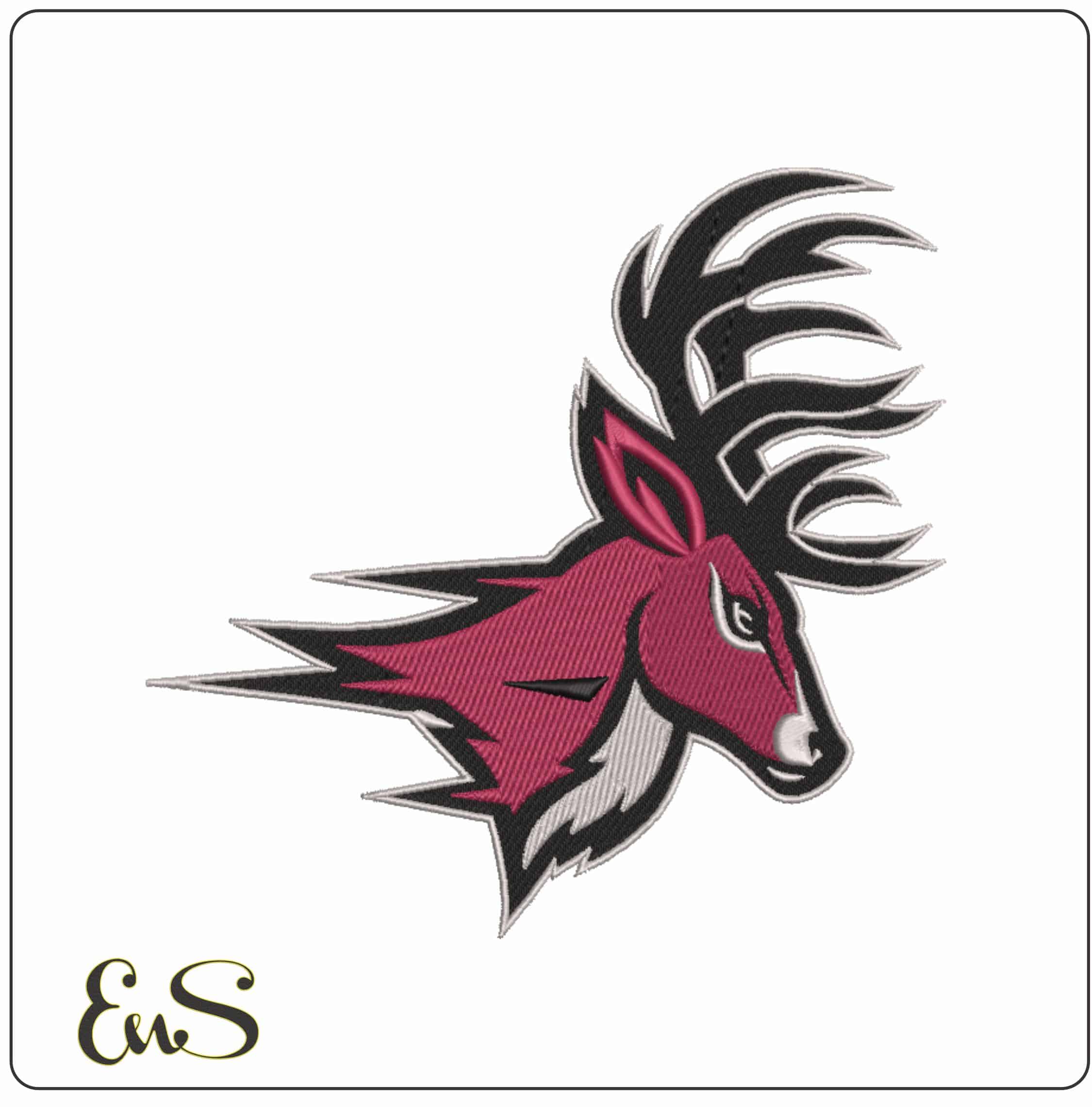 Fairfield Stags Fairfield University  - Elegant embroidery design file-instant download