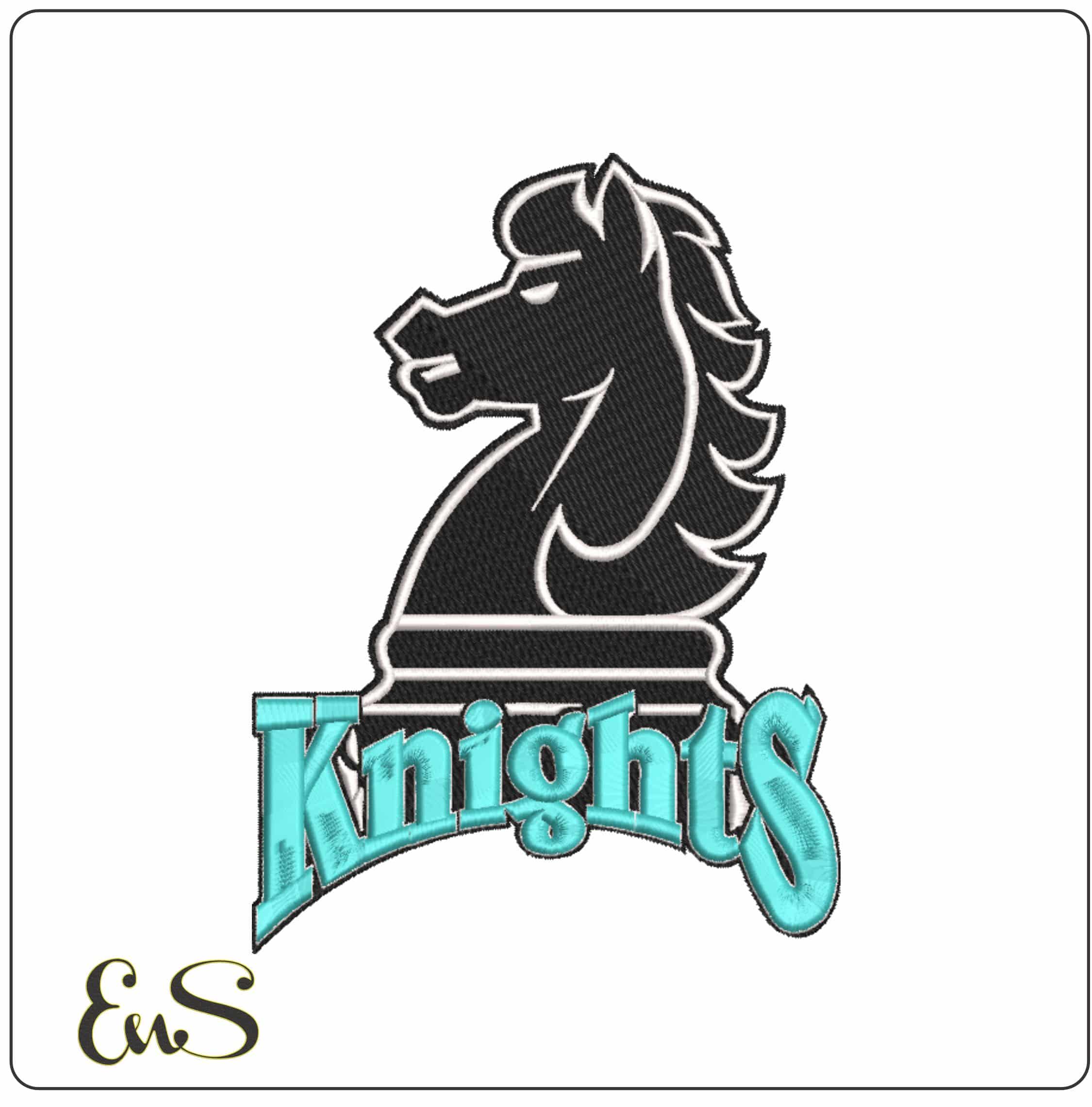 Fairleigh Dickinson Knights 1995 2004  University  - Elegant embroidery design file-instant download