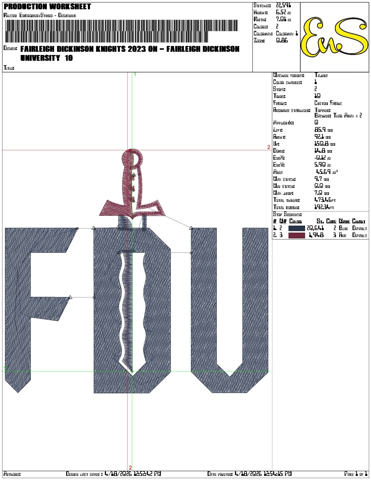 Fairleigh Dickinson Knights 2023 University  - Elegant embroidery design file-instant download — view 3