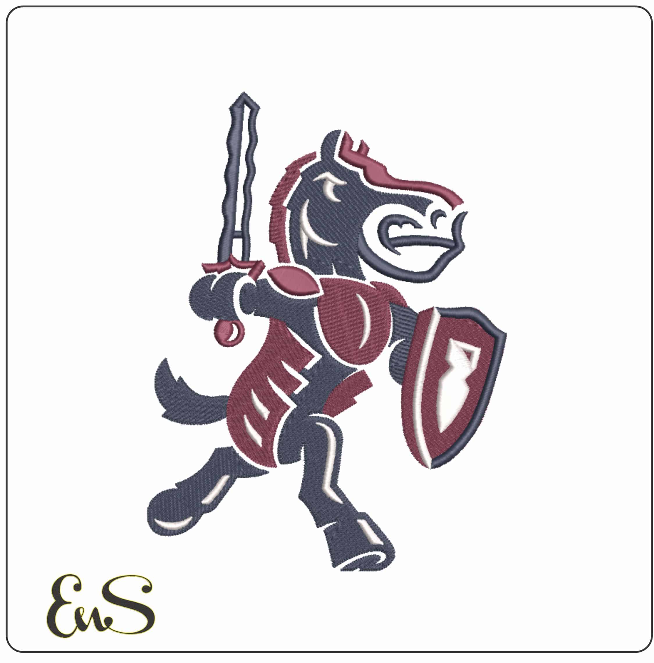 Fairleigh Dickinson Knights alternate  University  - Elegant embroidery design file-instant download