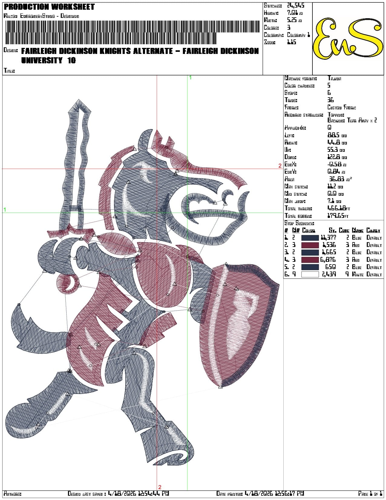 Fairleigh Dickinson Knights alternate  University  - Elegant embroidery design file-instant download — view 3