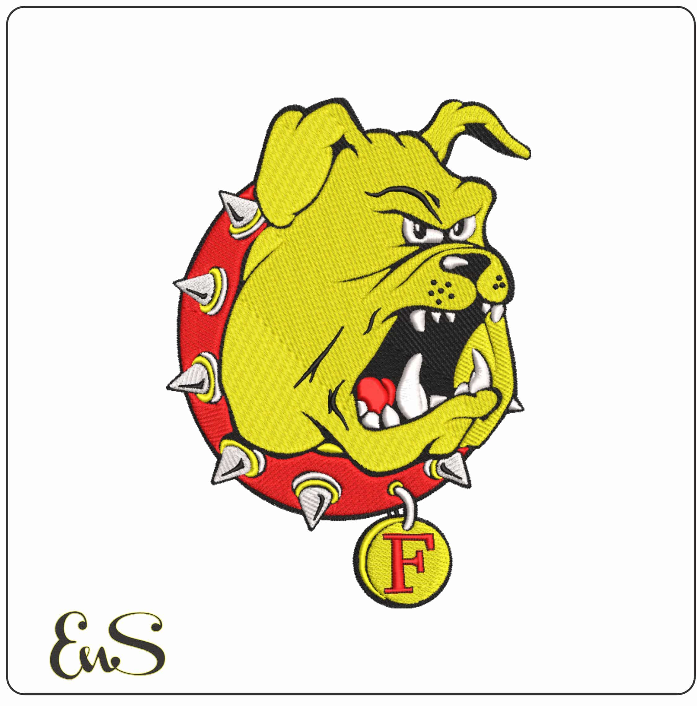 Ferris State Bulldogs 1993 on Ferris State University  - Elegant embroidery design file-instant download