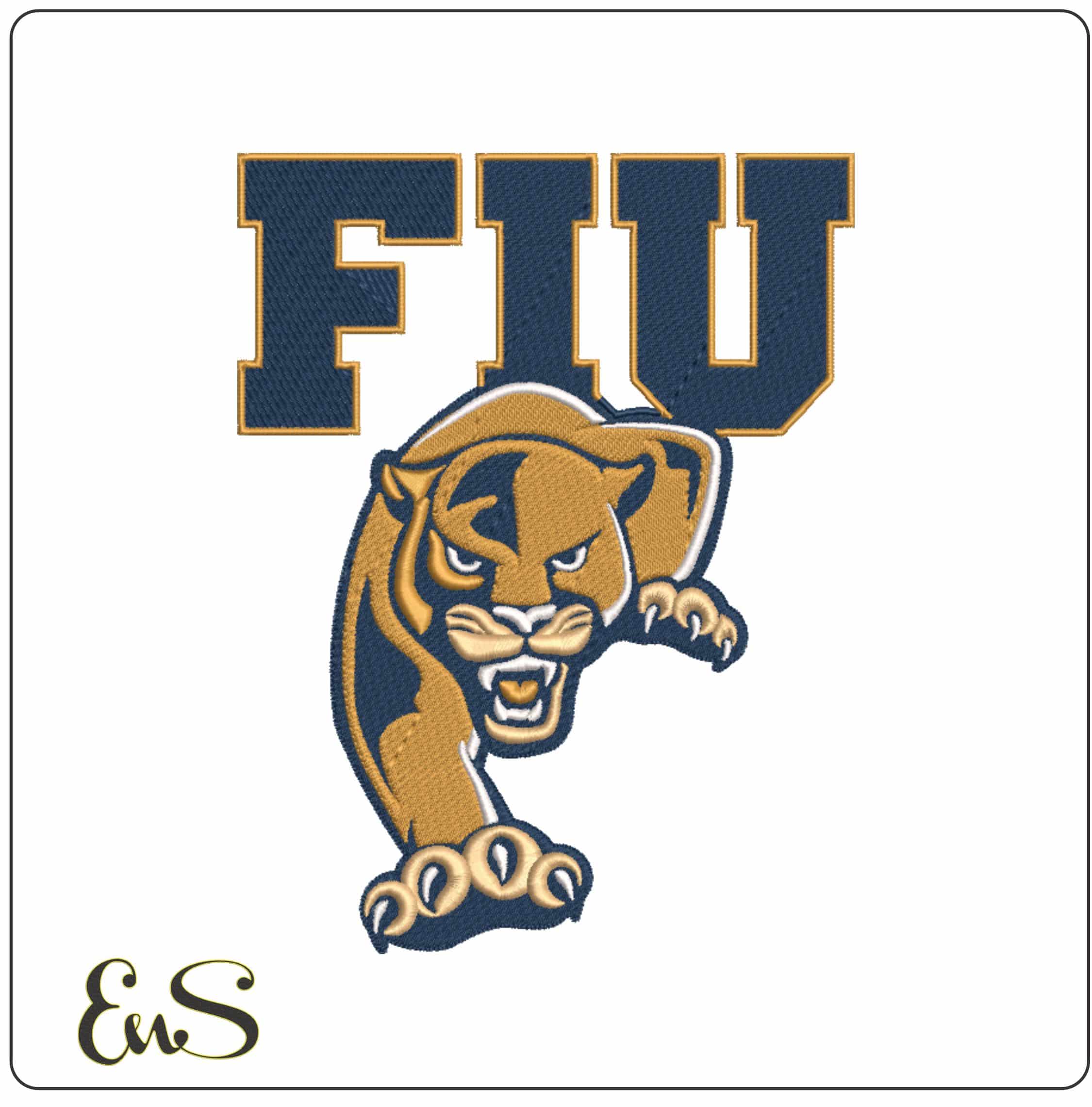 FIU Panthers 2008 on Florida International University  - Elegant embroidery design file-instant download