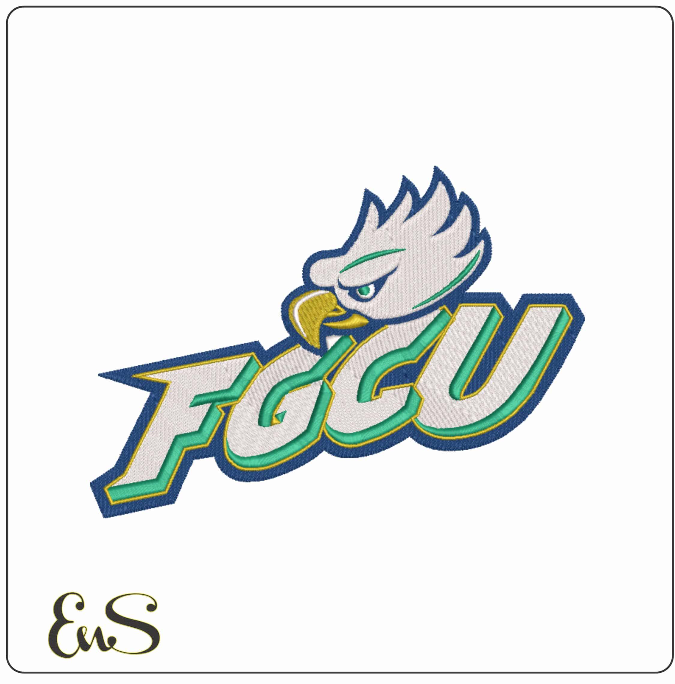 Florida Gulf Coast Eagles 2002 University - Elegant embroidery design file-instant download