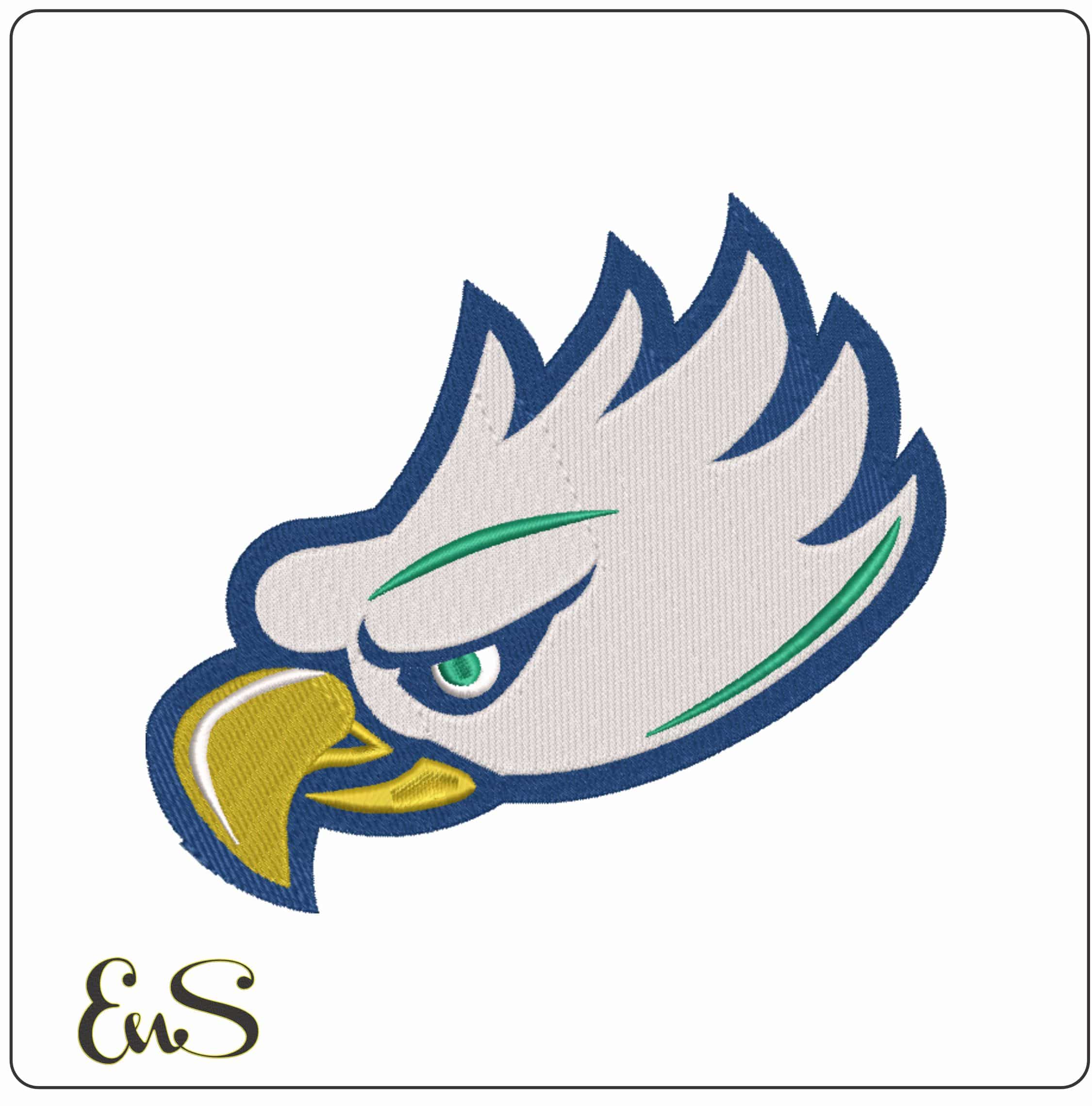 Florida Gulf Coast Eagles Head Florida Gulf Coast University - Elegant embroidery design file-instant download