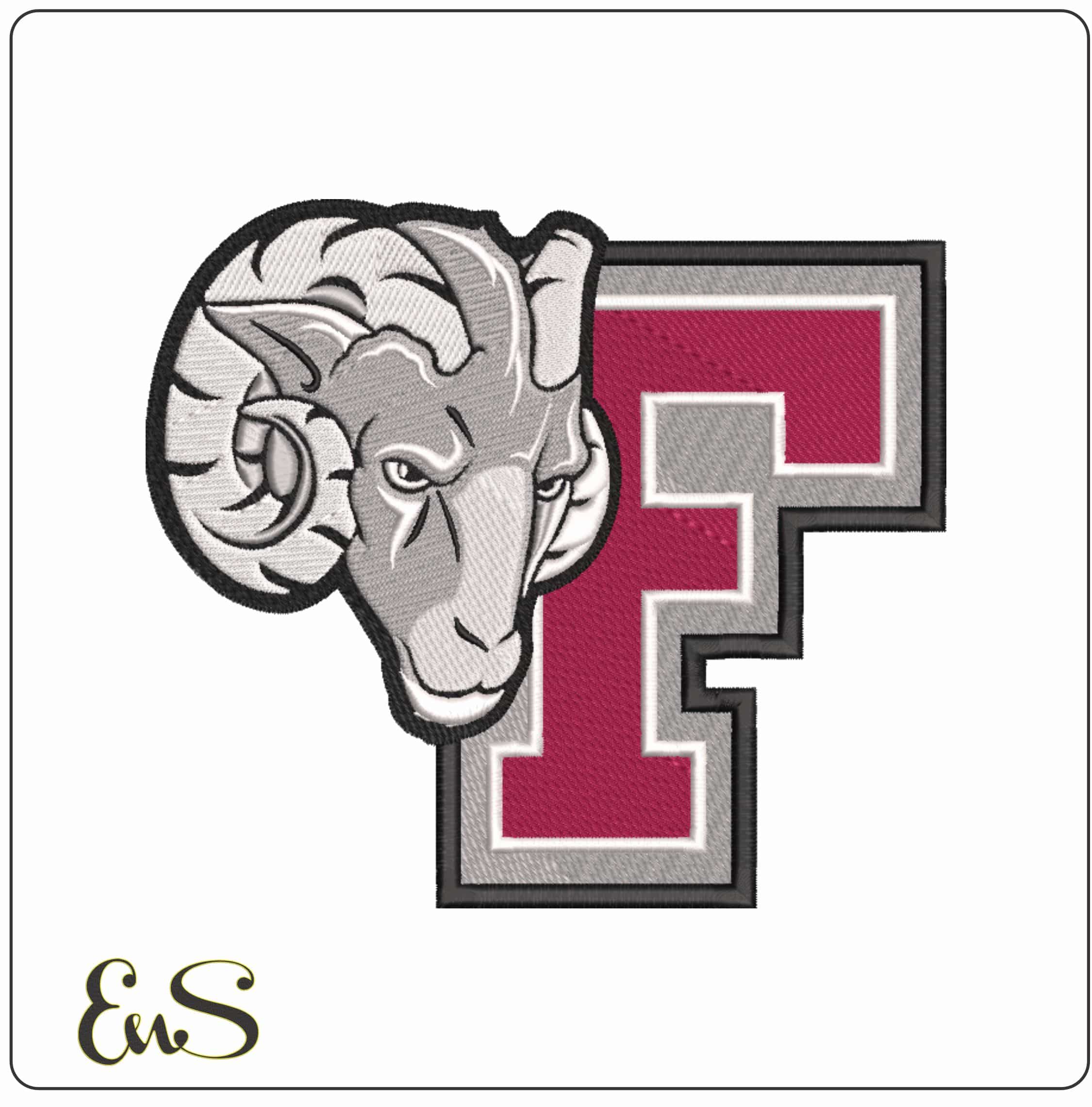Fordham Rams 2008 on Fordham University - Elegant embroidery design file-instant download