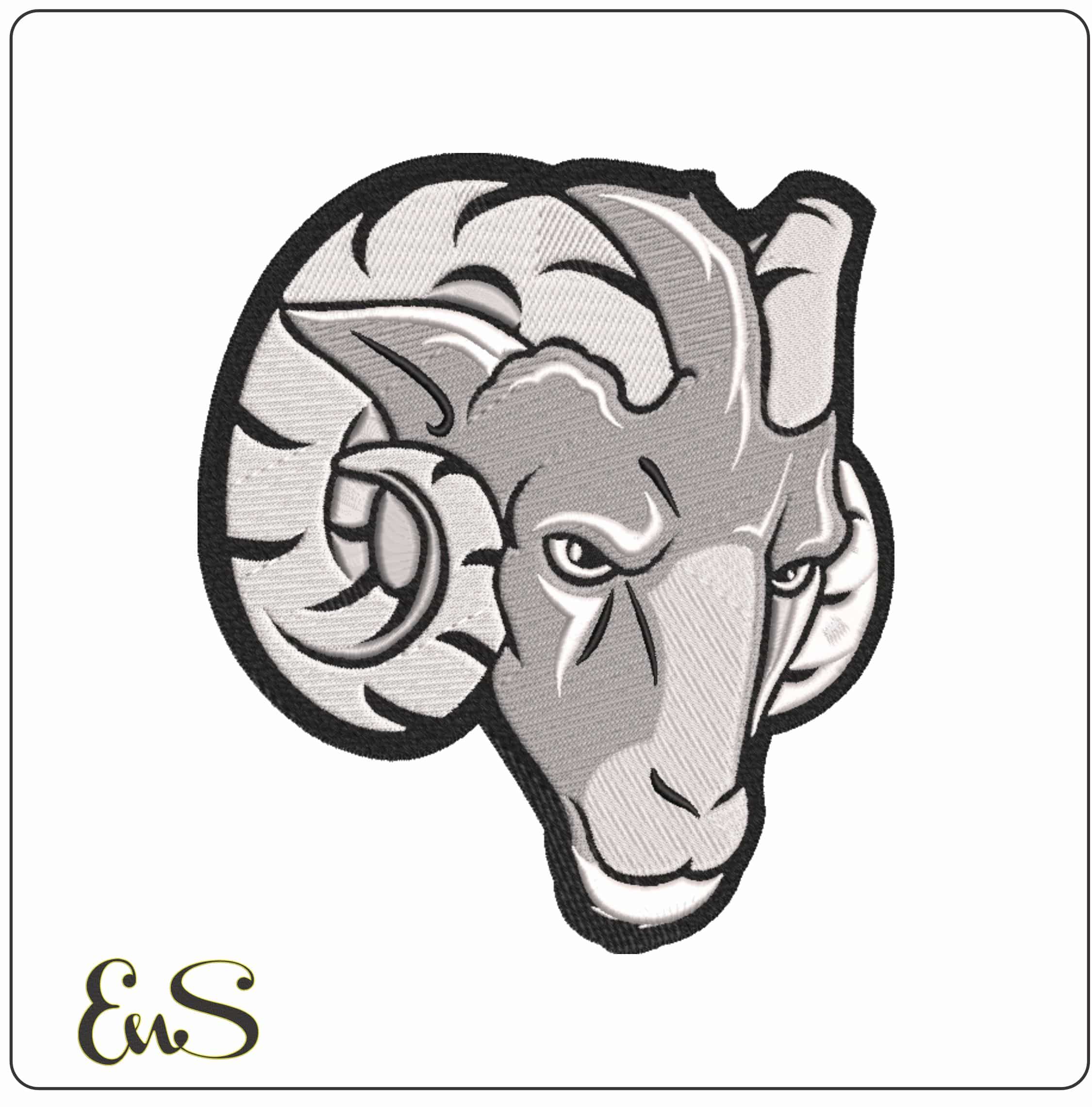 Fordham Rams Head Fordham University - Elegant embroidery design file-instant download