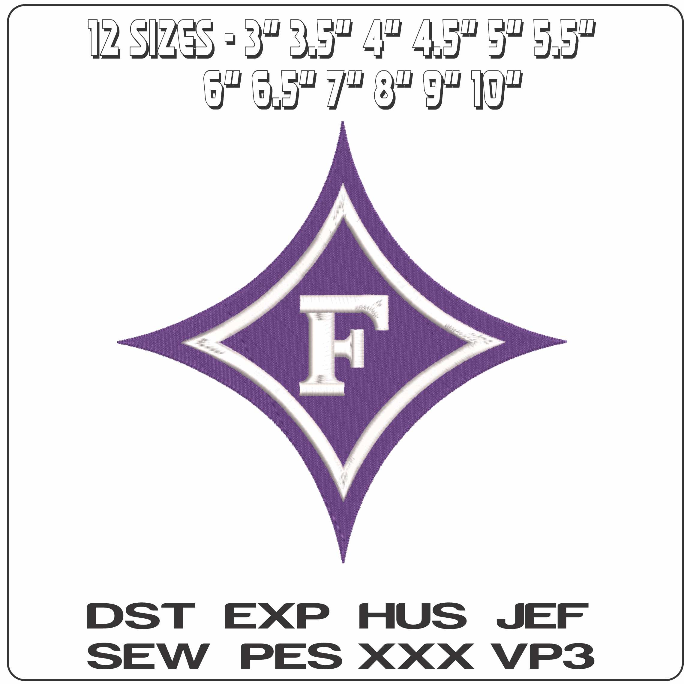 Furman Paladins 2013 on Furman University - Elegant embroidery design file-instant download — view 2