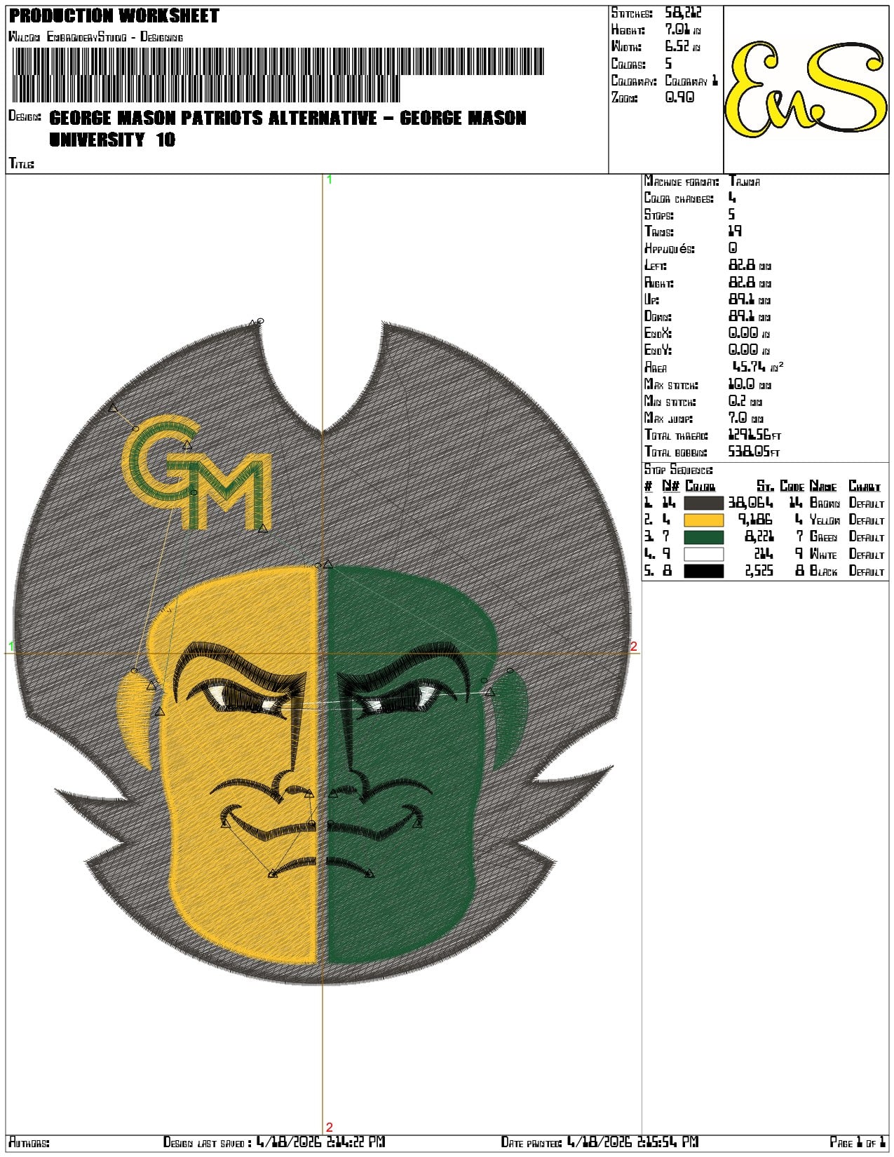 George Mason Patriots Alternative George Mason University - Elegant embroidery design file-instant download — view 3