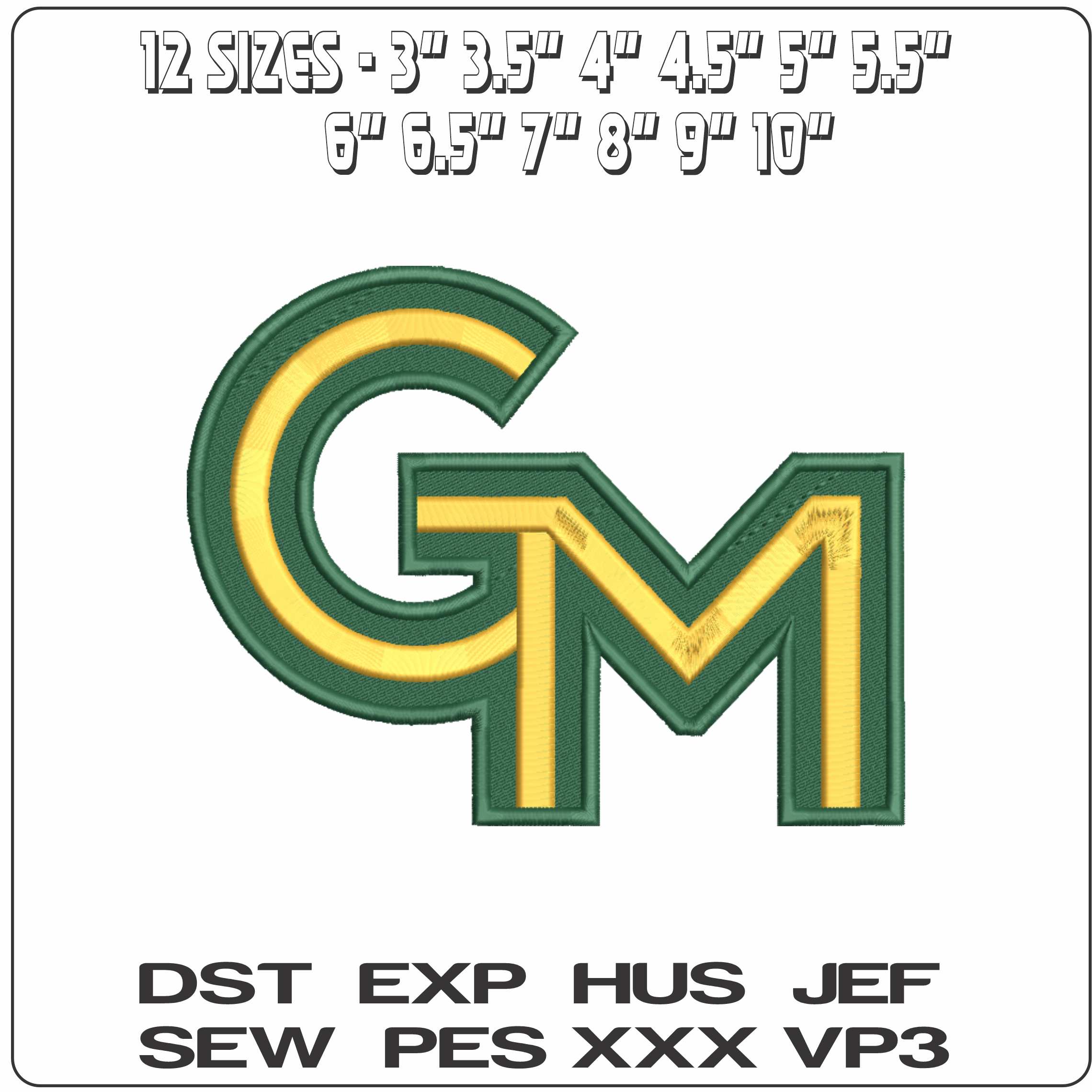 George Mason Patriots Logo 2024 on George Mason University - Elegant embroidery design file-instant download — view 2