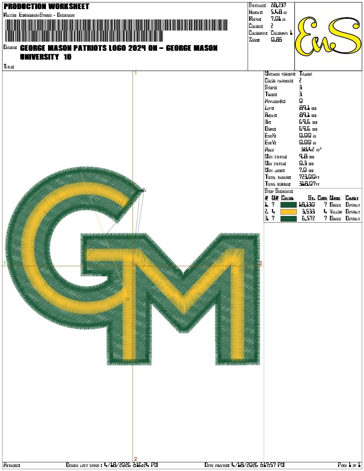 George Mason Patriots Logo 2024 on George Mason University - Elegant embroidery design file-instant download — view 3