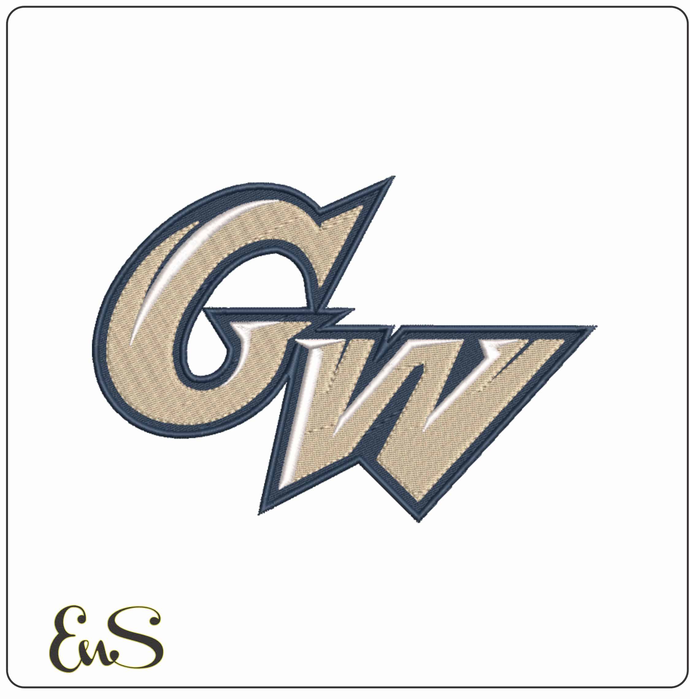 George Washington Colonials 2006  University - Elegant embroidery design file-instant download