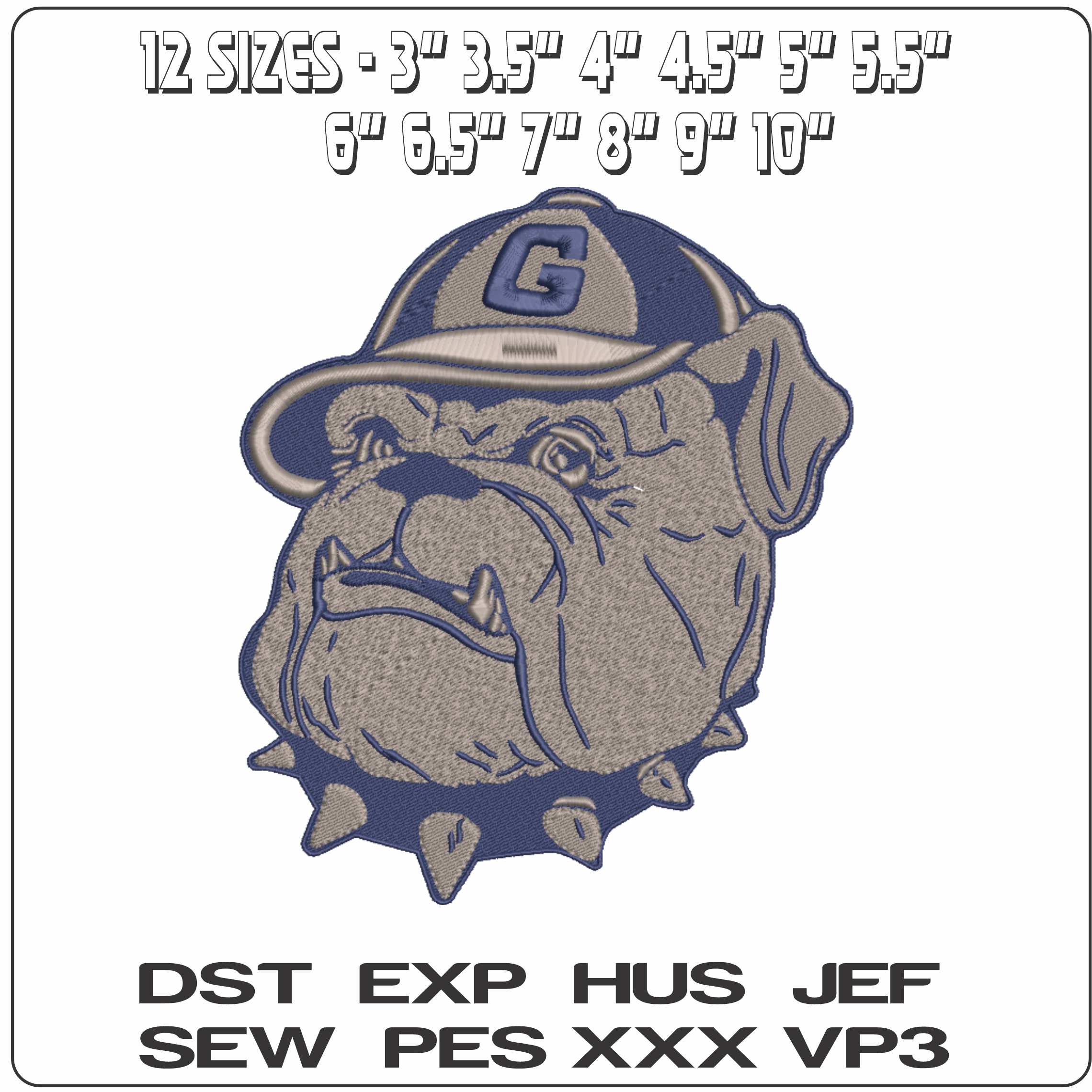 Georgetown Hoyas 1985 to 1995 Georgetown University - Elegant embroidery design file-instant download — view 2