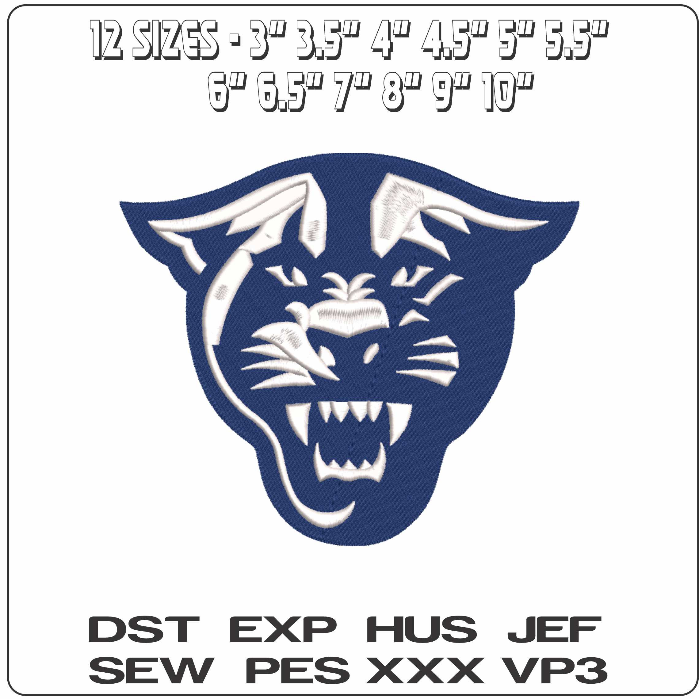 Georgia State Panthers Alternative  University - Elegant embroidery design file-instant download — view 2
