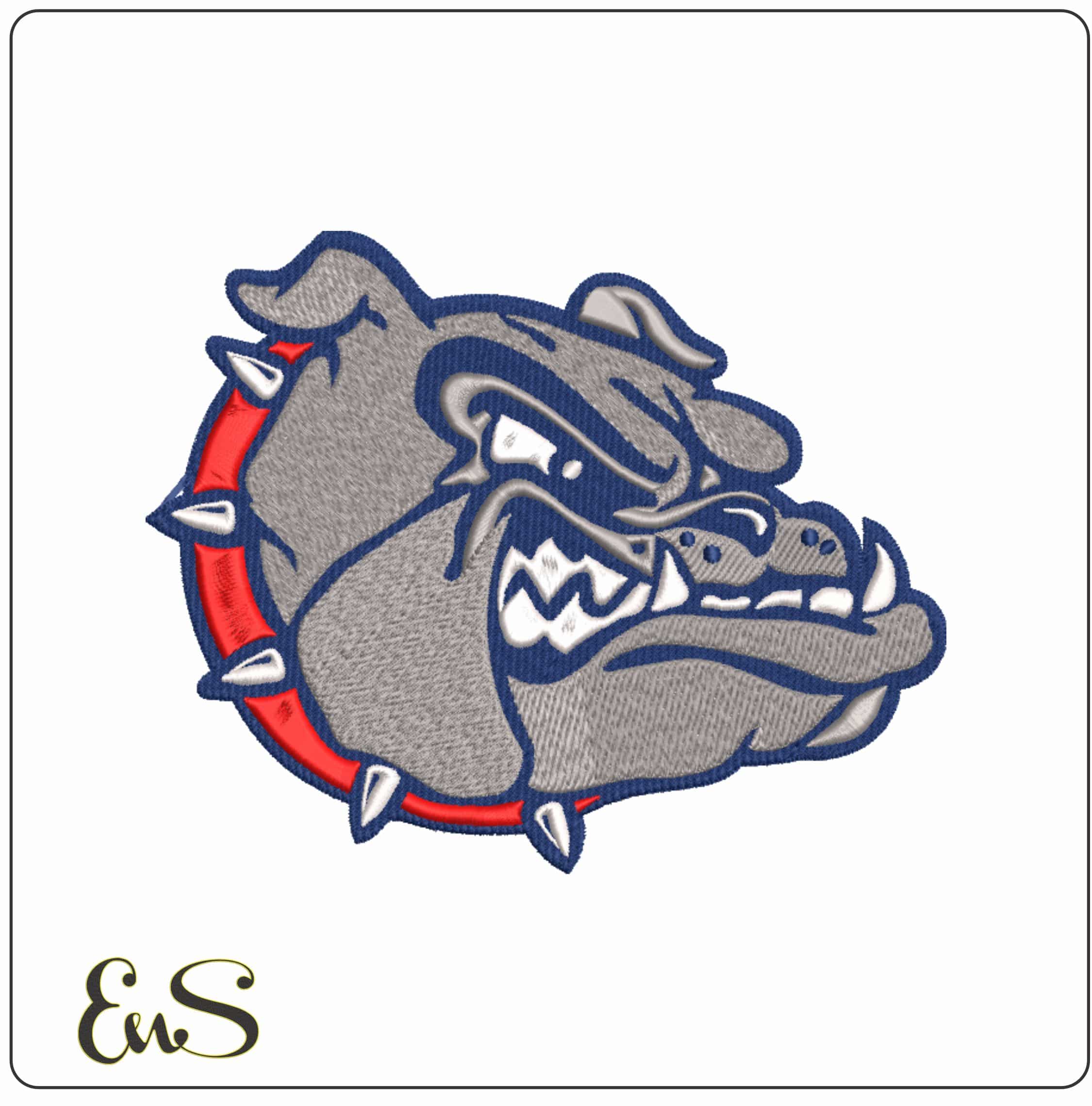 Gonzaga Bulldogs Head 1998 on Gonzaga University - Elegant embroidery design file-instant download