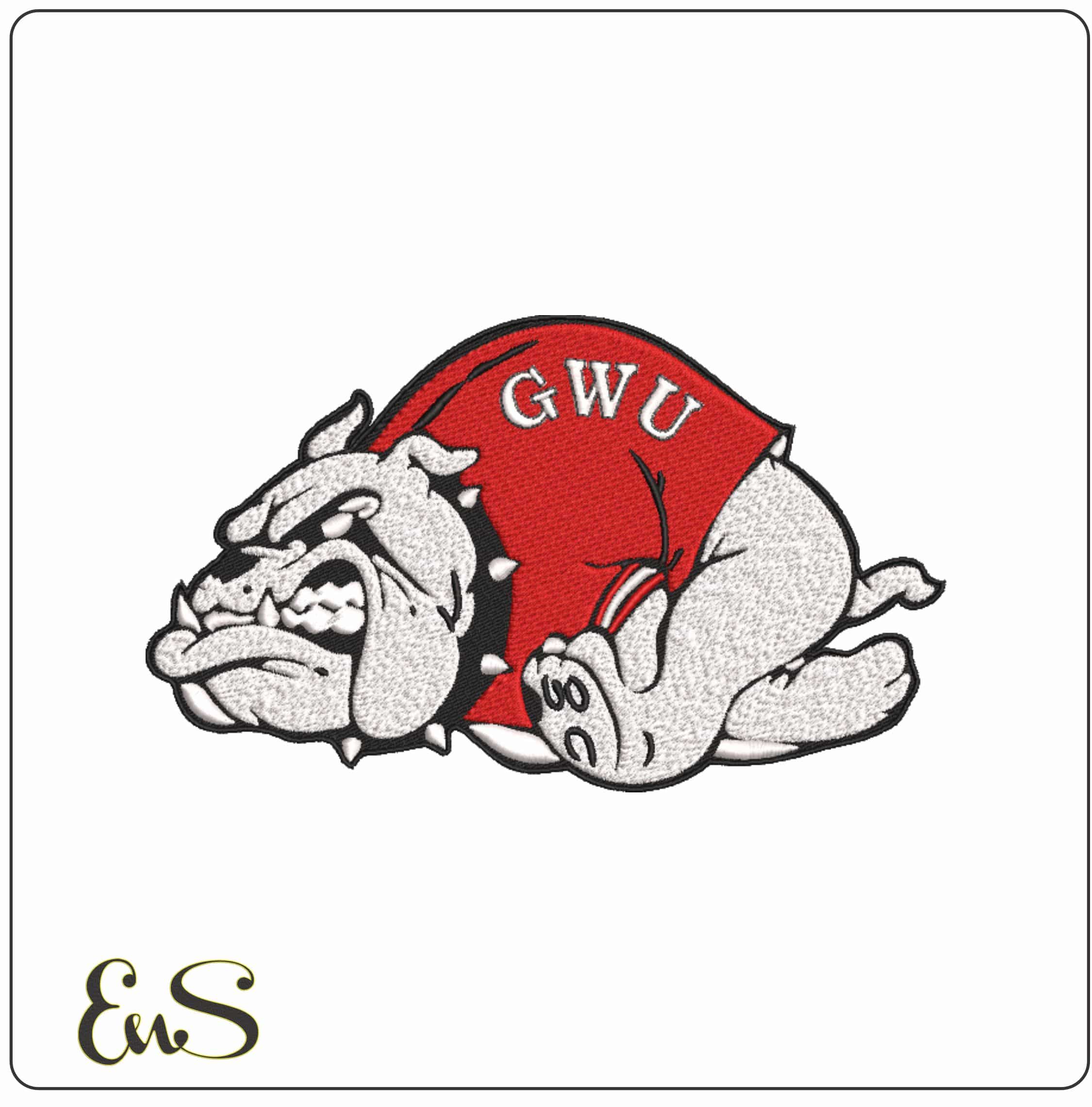 GW Runnin Bulldogs 1985 to 2022 Gardner Webb University - Elegant embroidery design file-instant download