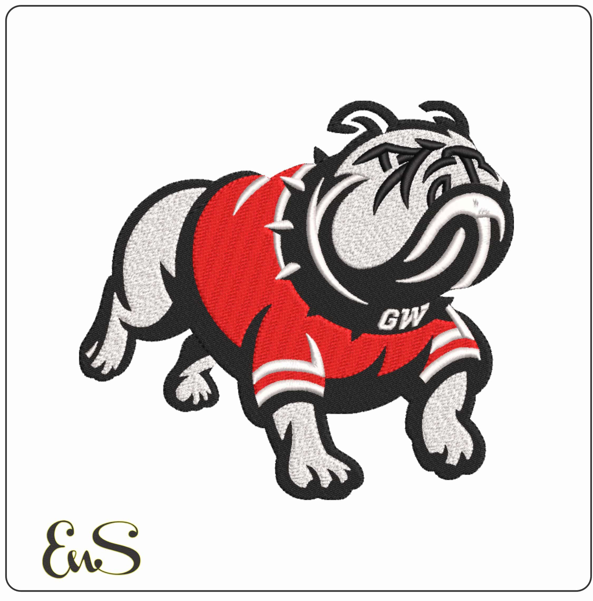 GW Runnin Bulldogs 2022 on Gardner Webb University - Elegant embroidery design file-instant download