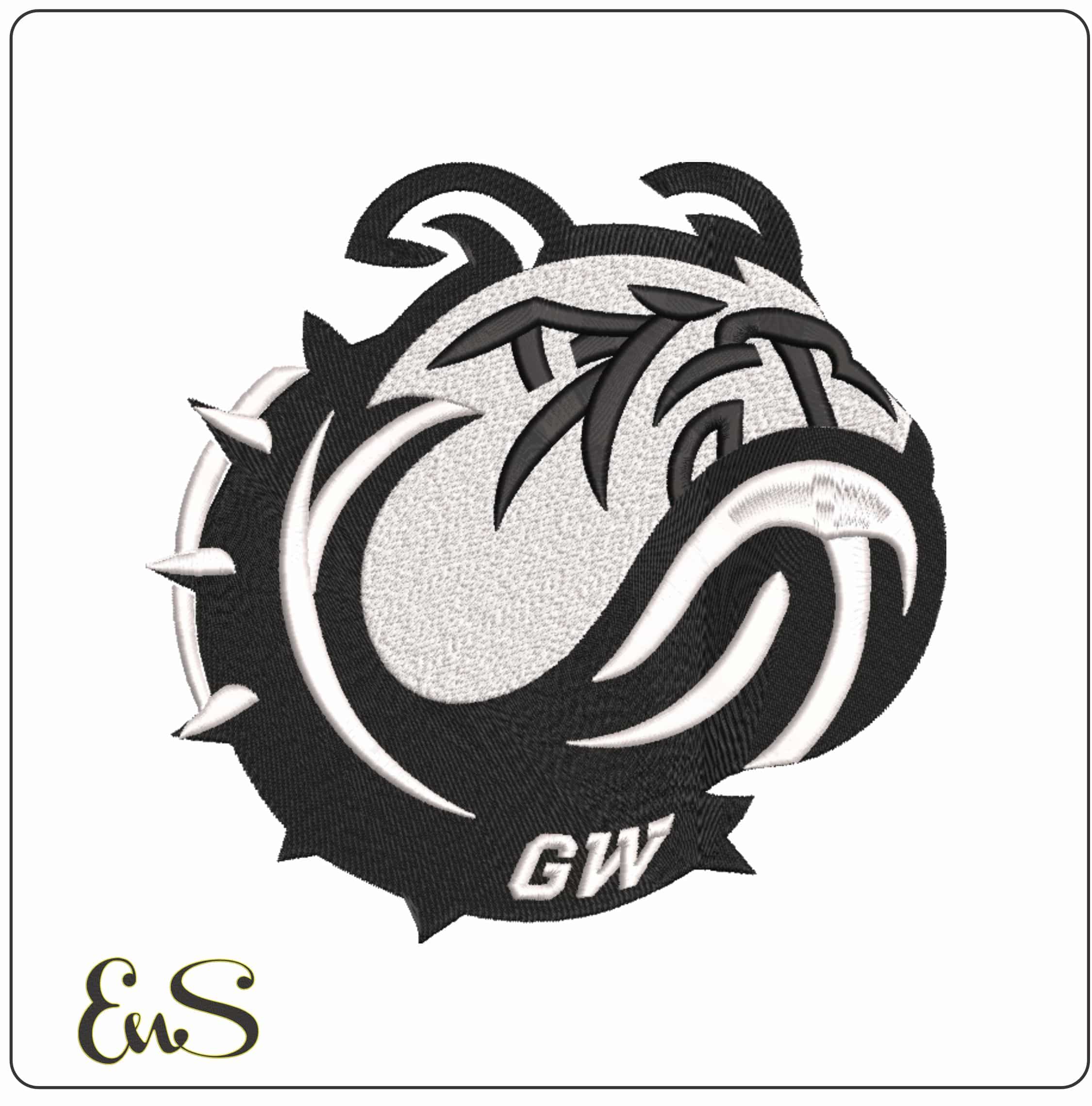 GW Runnin Bulldogs Alternative Gardner Webb University - Elegant embroidery design file-instant download