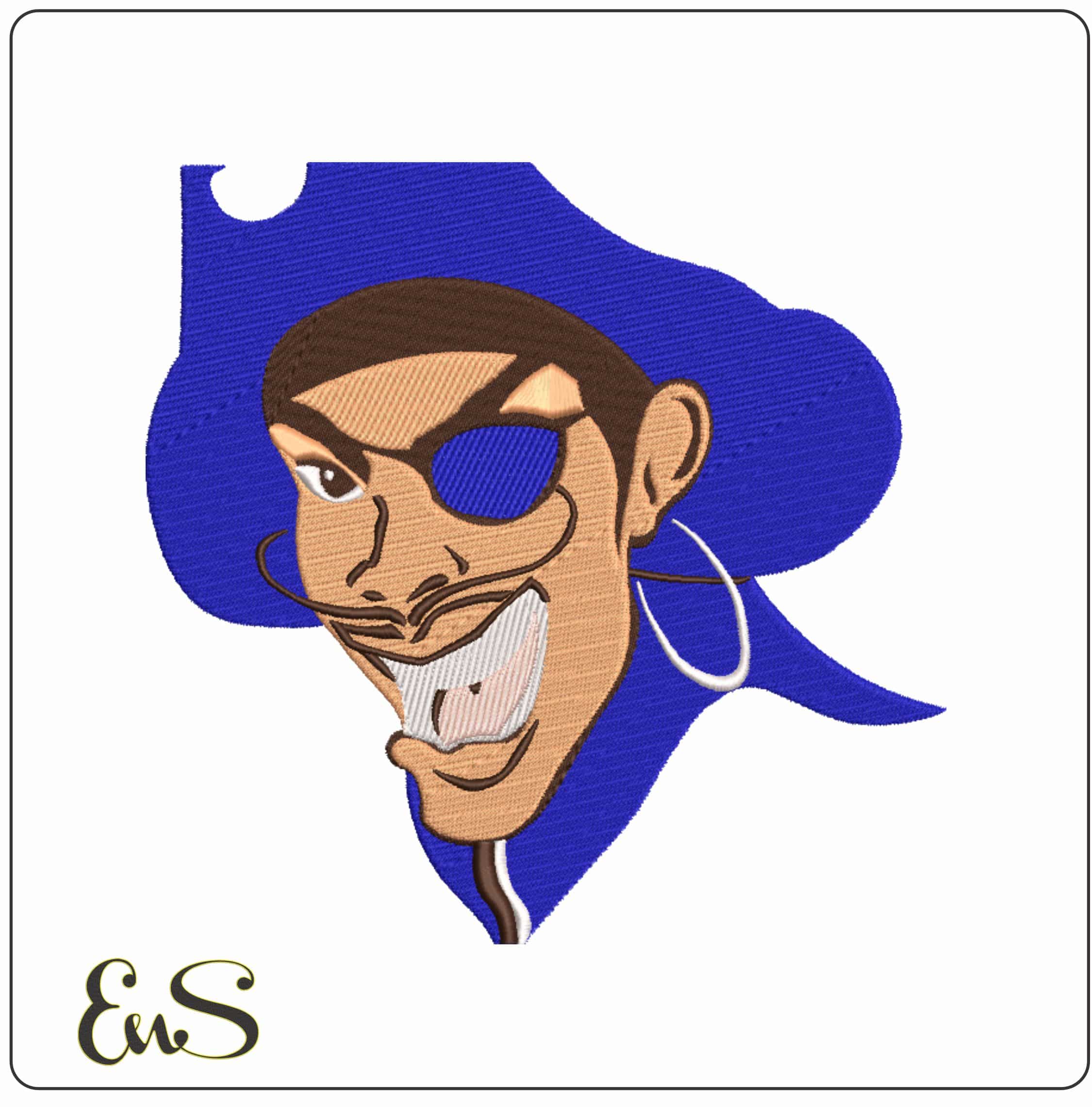Hampton Pirates 1997 to 2002 Hampton University - Elegant embroidery design file-instant download