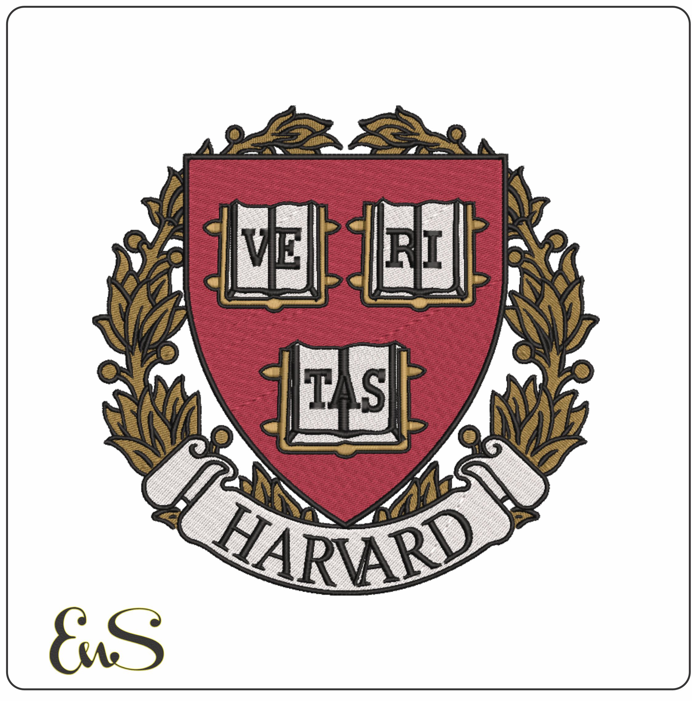 Harvard Crimson 1971 to 2002 Harvard University - Elegant embroidery design file-instant download
