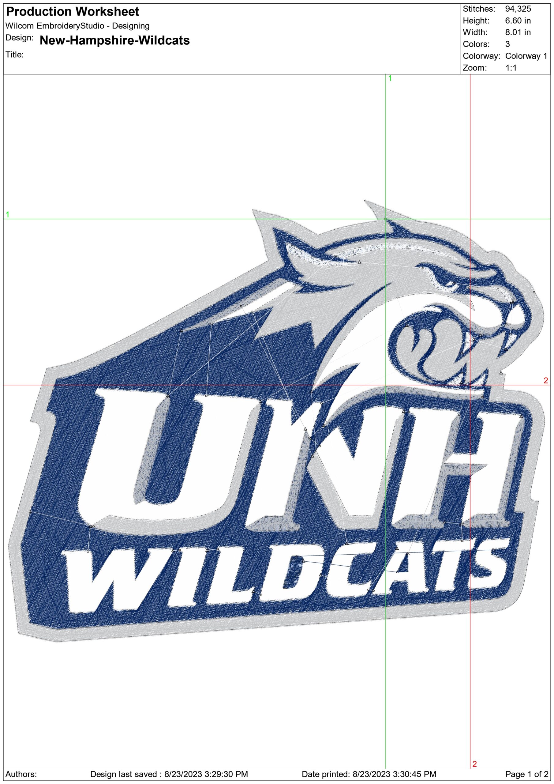 New Hampshire Wildcats embroidery design -New Hampshire Wildcats University men's football embroidery machine pattern embroidery file - instant download — view 2