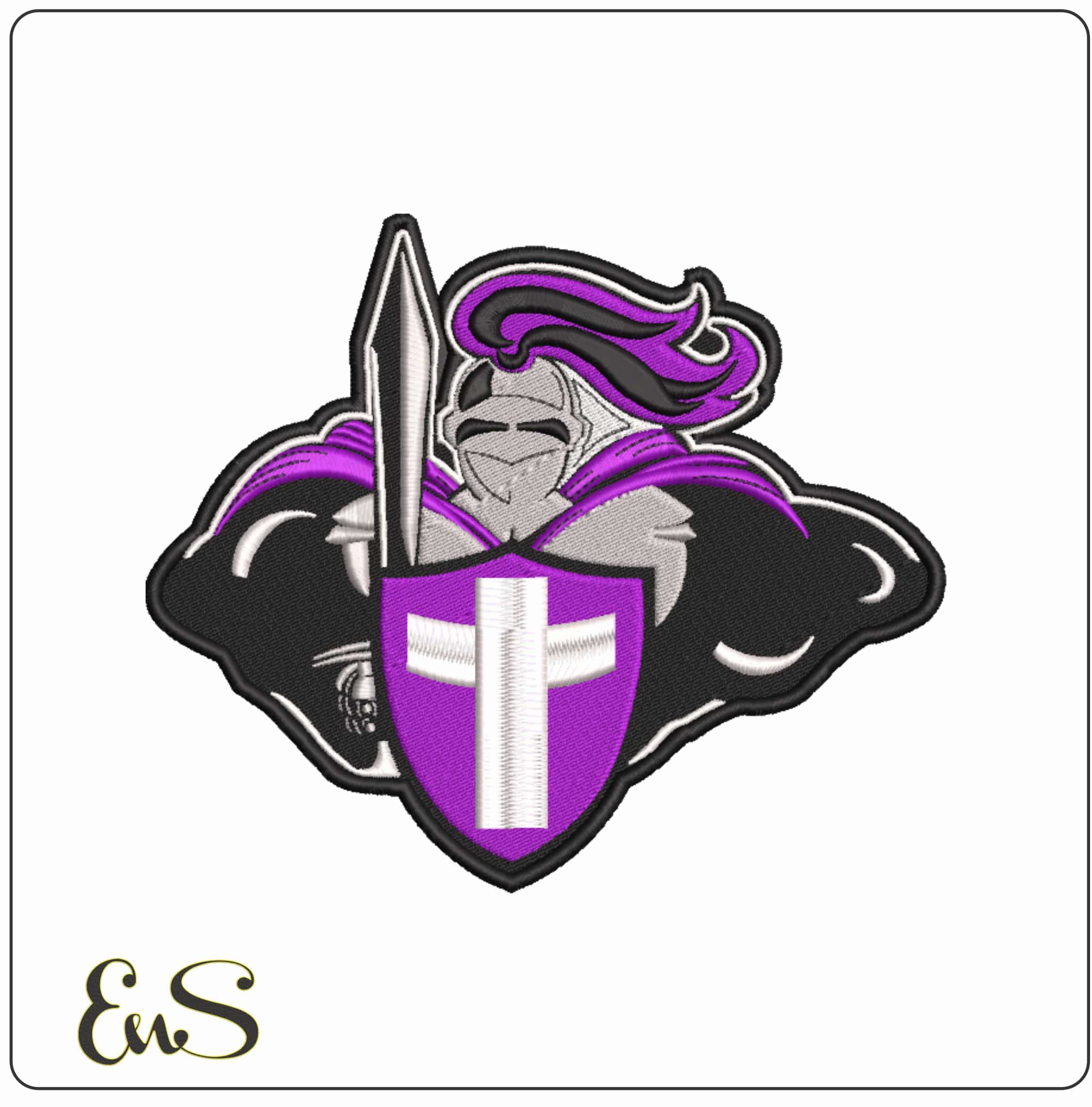 Holy Cross Crusaders Logo 1999 to 2013 College  - Elegant embroidery design file-instant download
