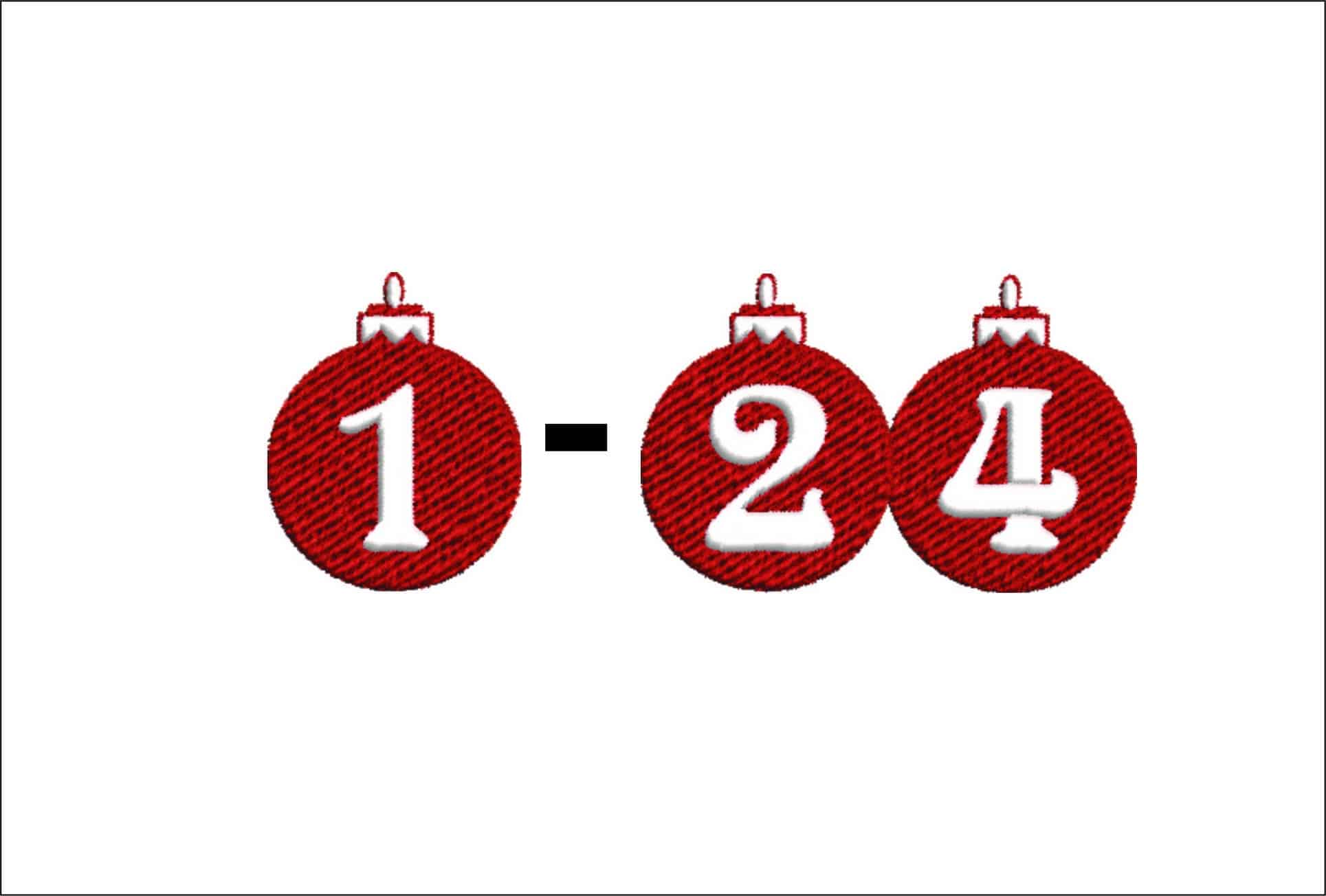 Christmas Advent Calendar - embroidery file - instant download in a frame