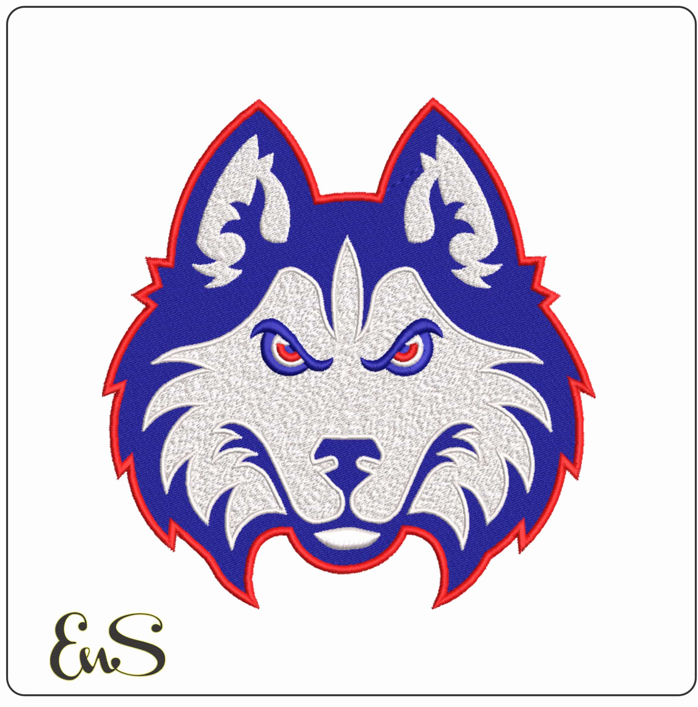 Houston Christian Huskies Head 2023  University  - Elegant embroidery design file-instant download