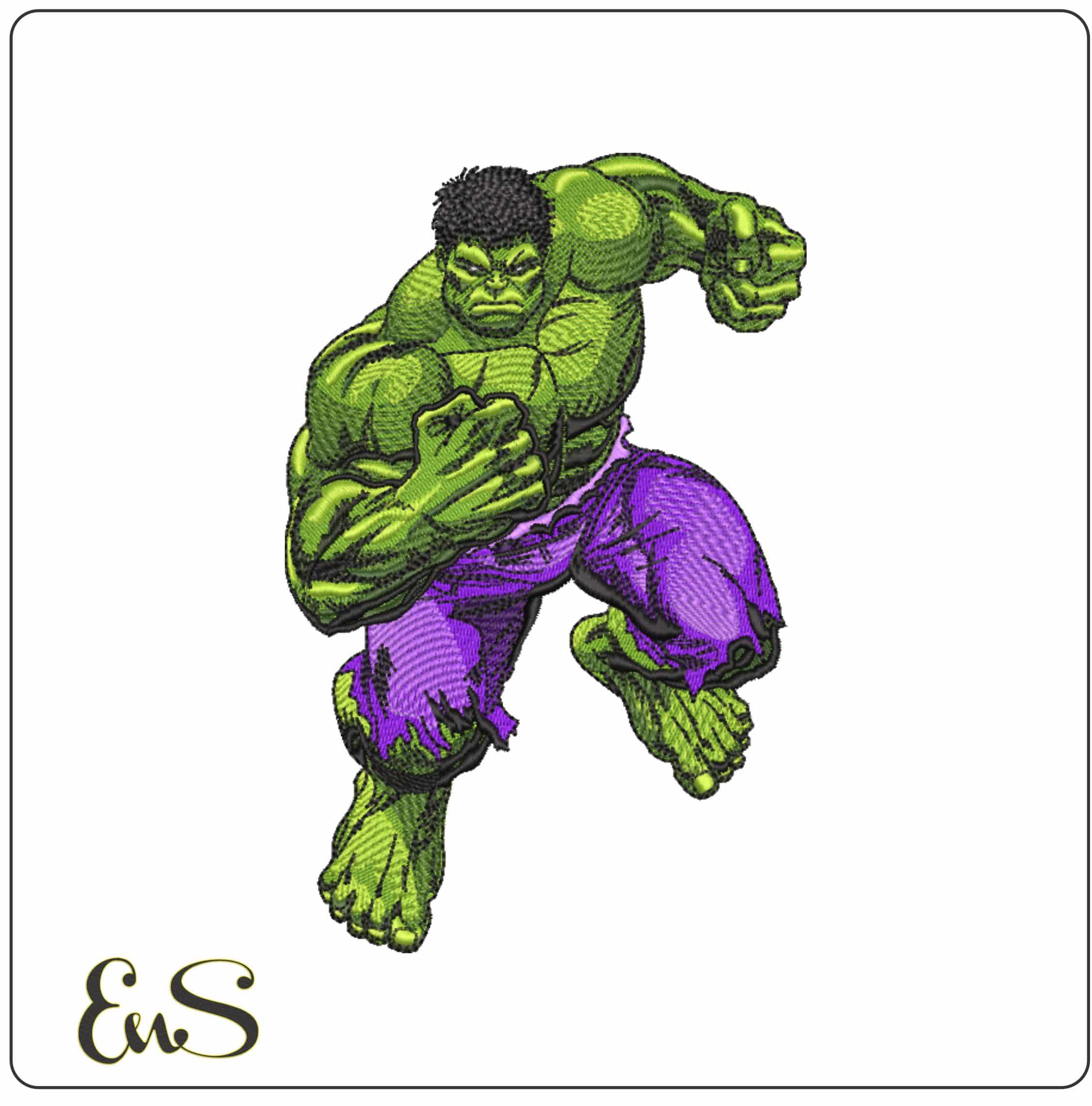 Hulk Angry face ready to punch Marvel  - Elegant embroidery design file-instant download