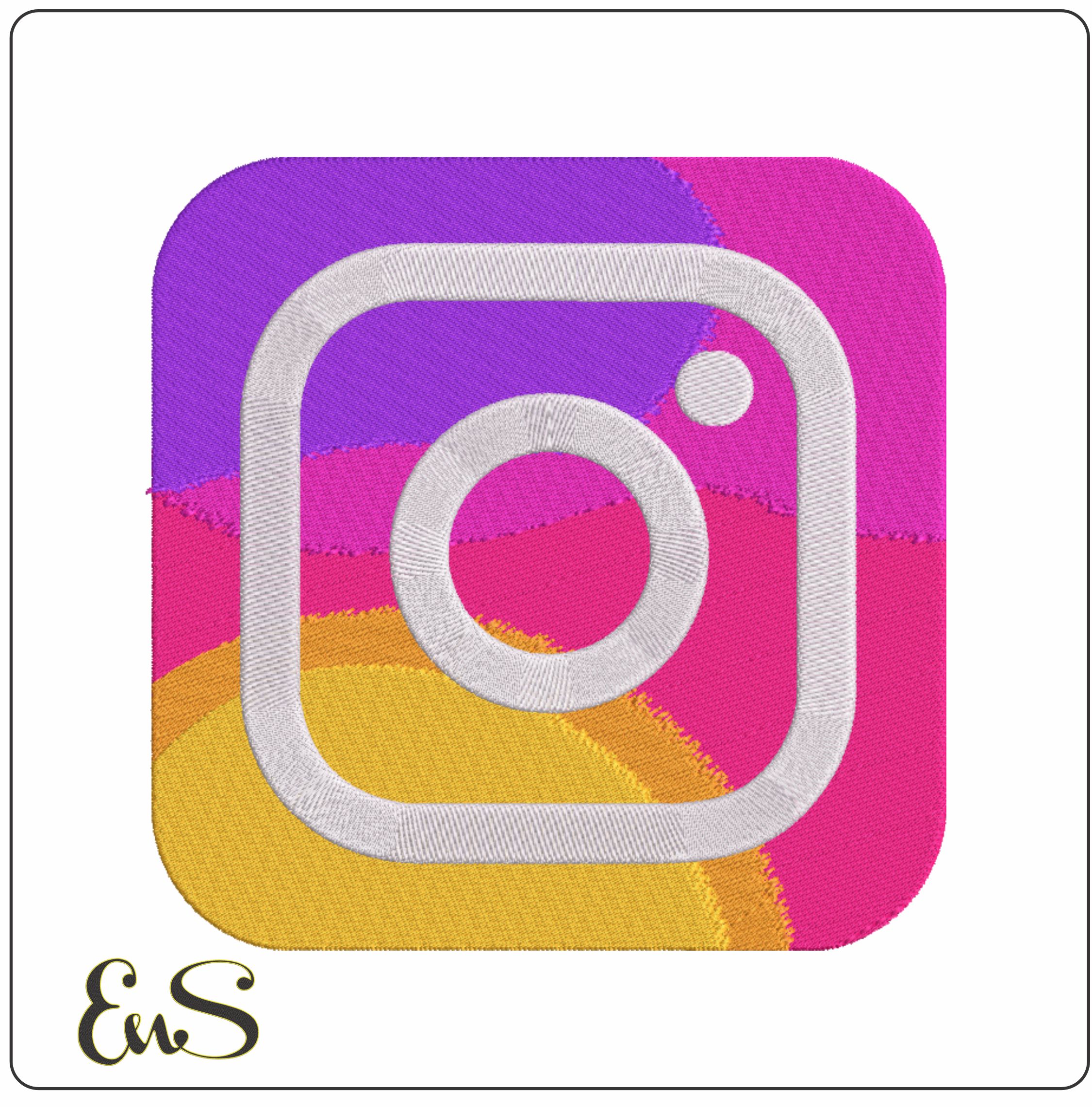Instagram  - Elegant embroidery design file-instant download