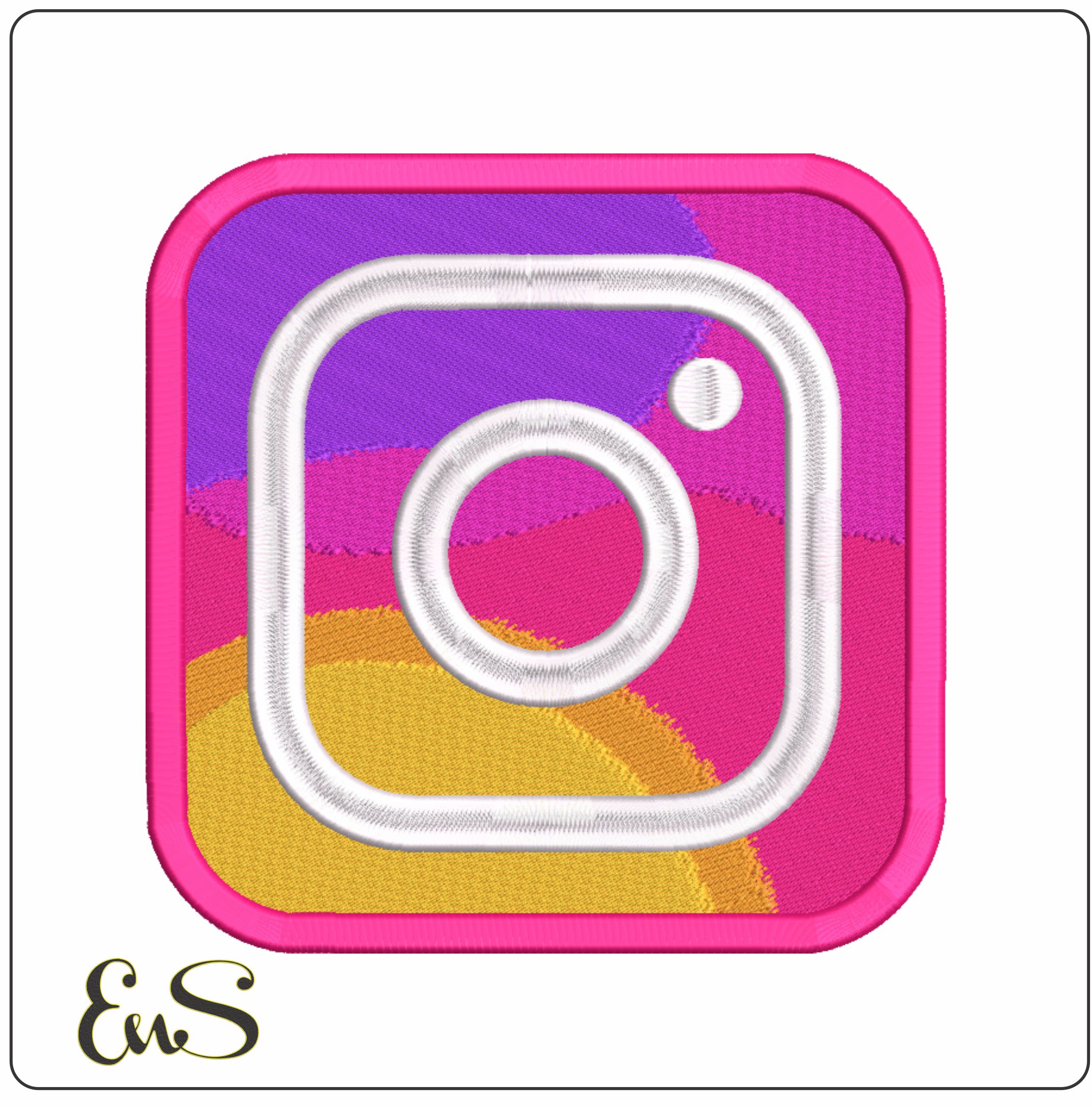Instagram Patch  - Elegant embroidery design file-instant download