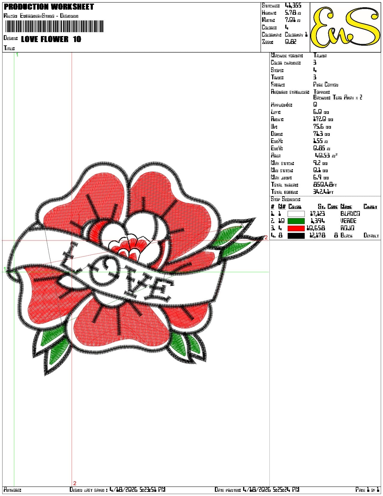 Love Flower - Elegant embroidery design file-instant download — view 3