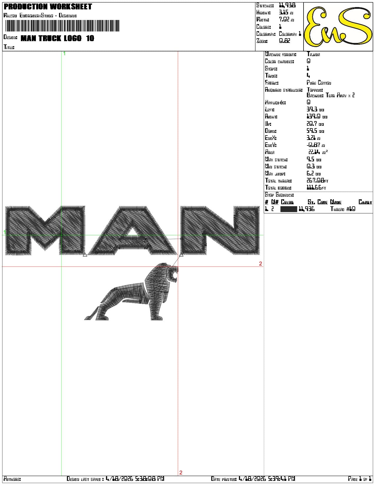Man Truck Logo - Elegant embroidery design file-instant download — view 3
