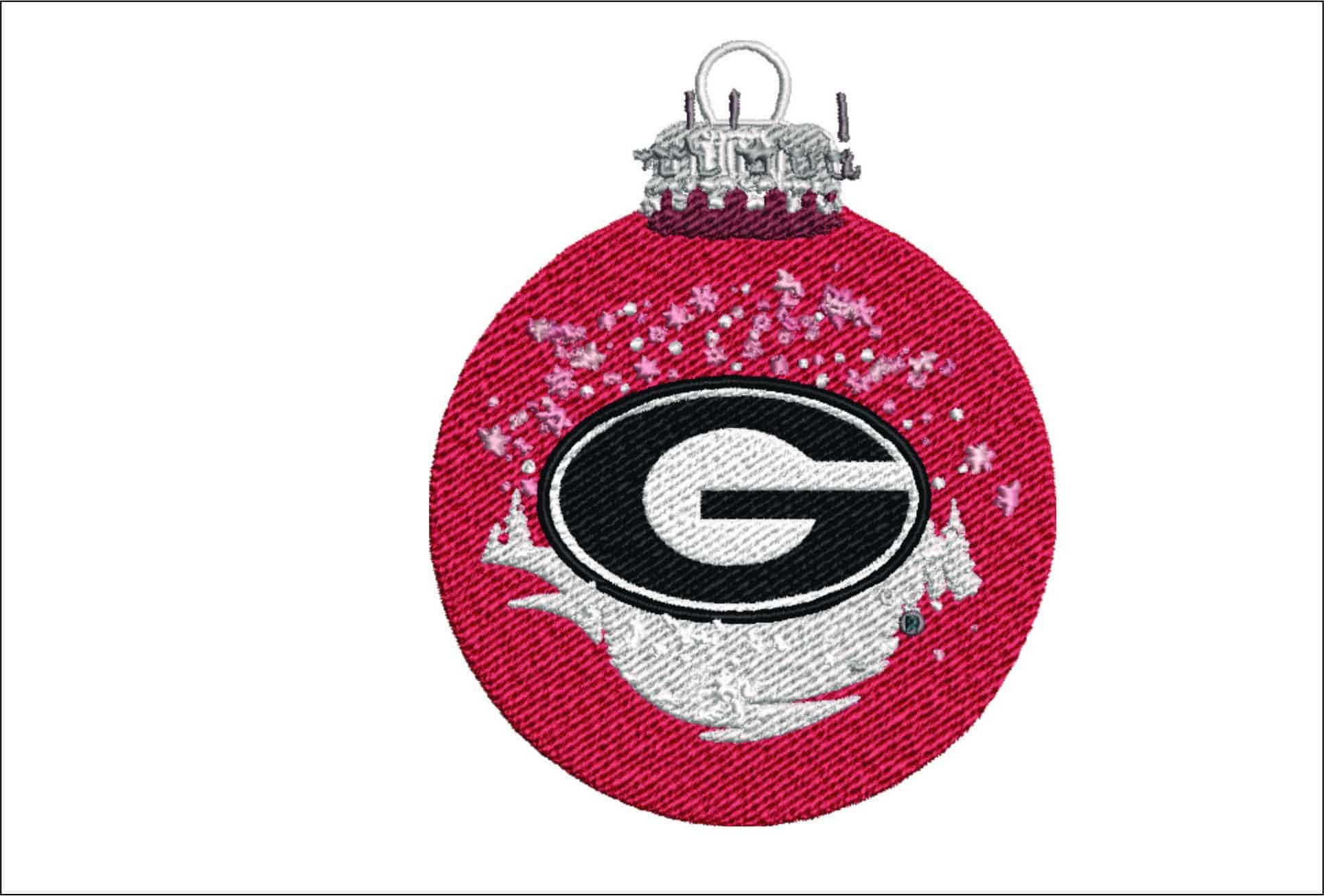 Georgia Bubbles Christmas - embroidery file - instant download in a frame
