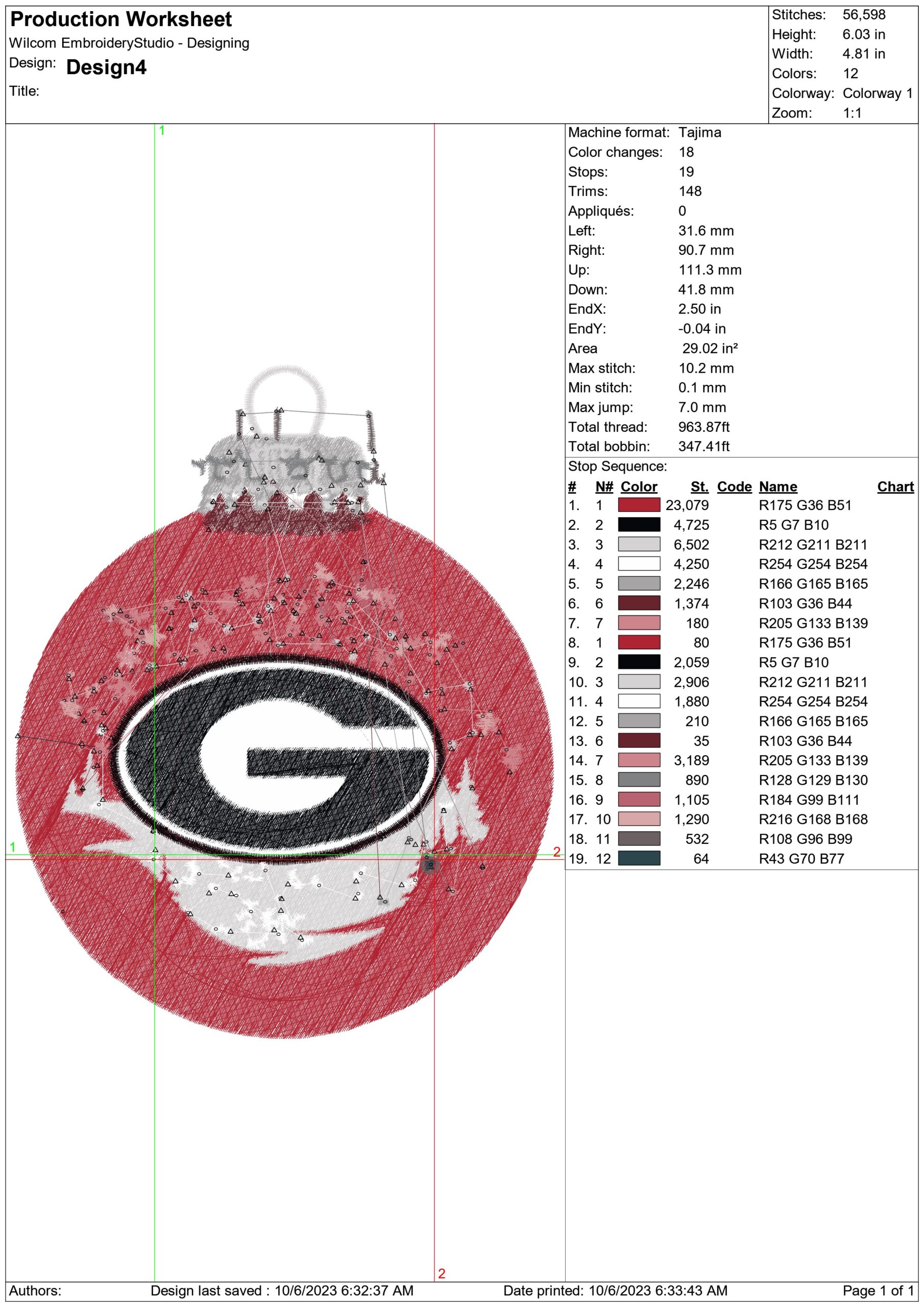 Georgia Bubbles Christmas - embroidery file - instant download in a frame — view 2