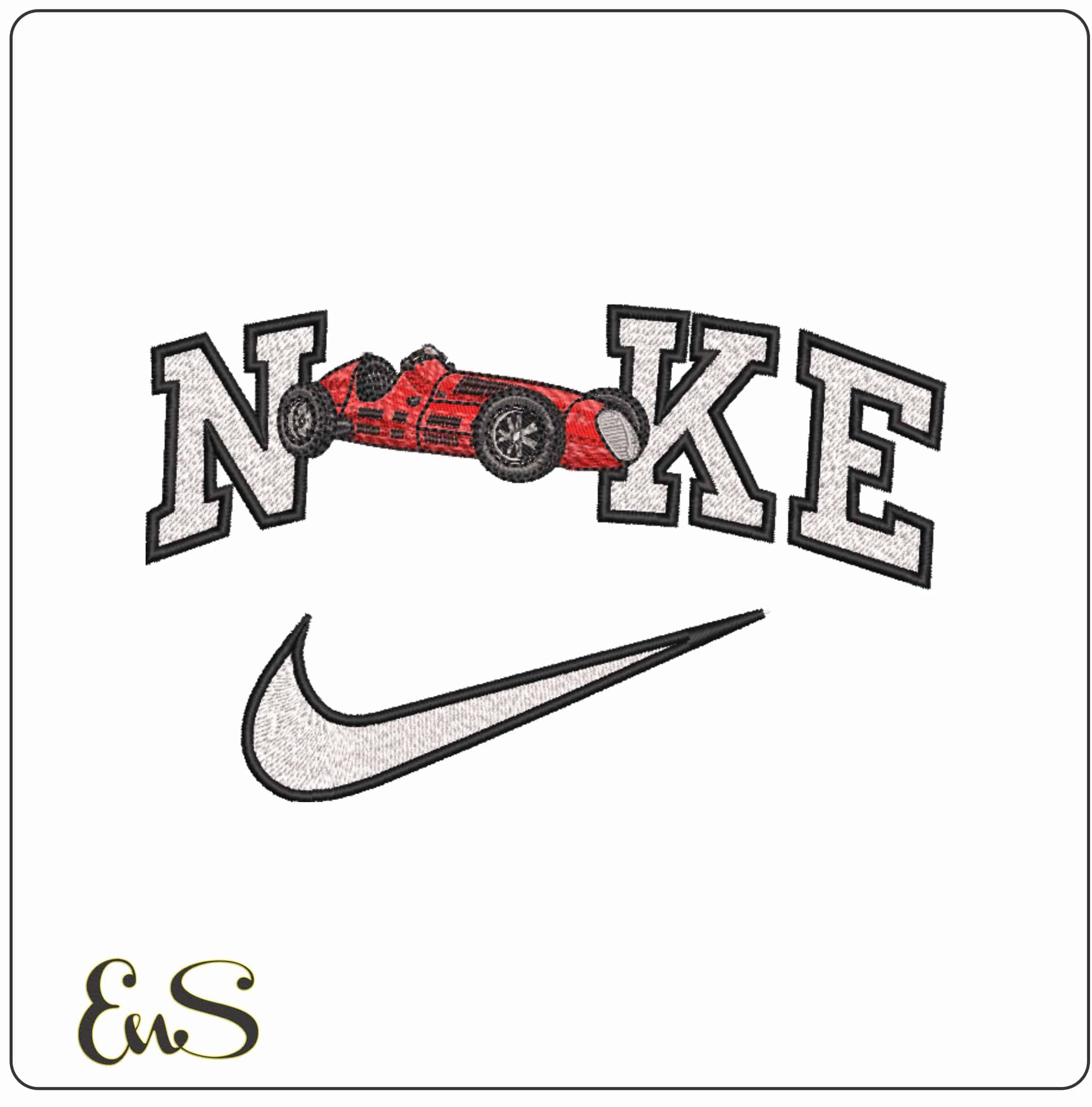 Nike 1948 Formula 1 Maserati 4CLT 48  - Elegant embroidery design file-instant download
