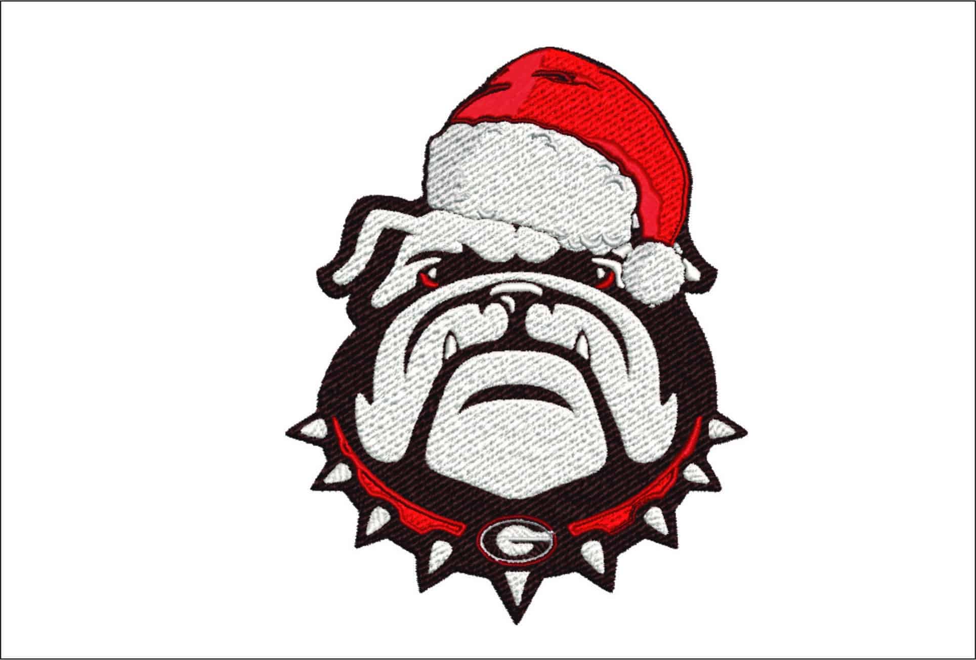 Georgia Bullie Christmas - embroidery file - instant download in a frame