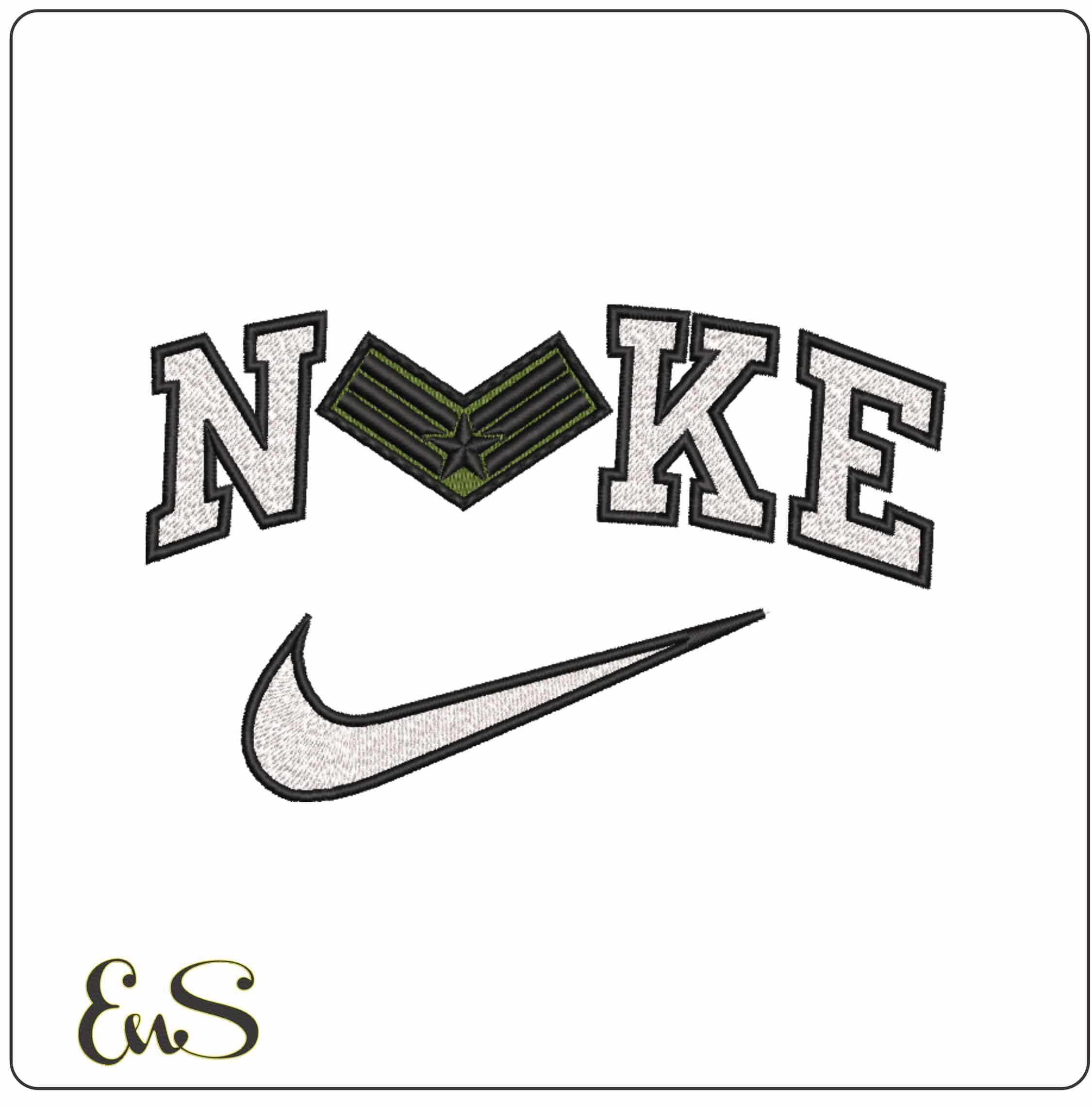 Nike Army Shoulder Stripes Patch   - Elegant embroidery design file-instant download