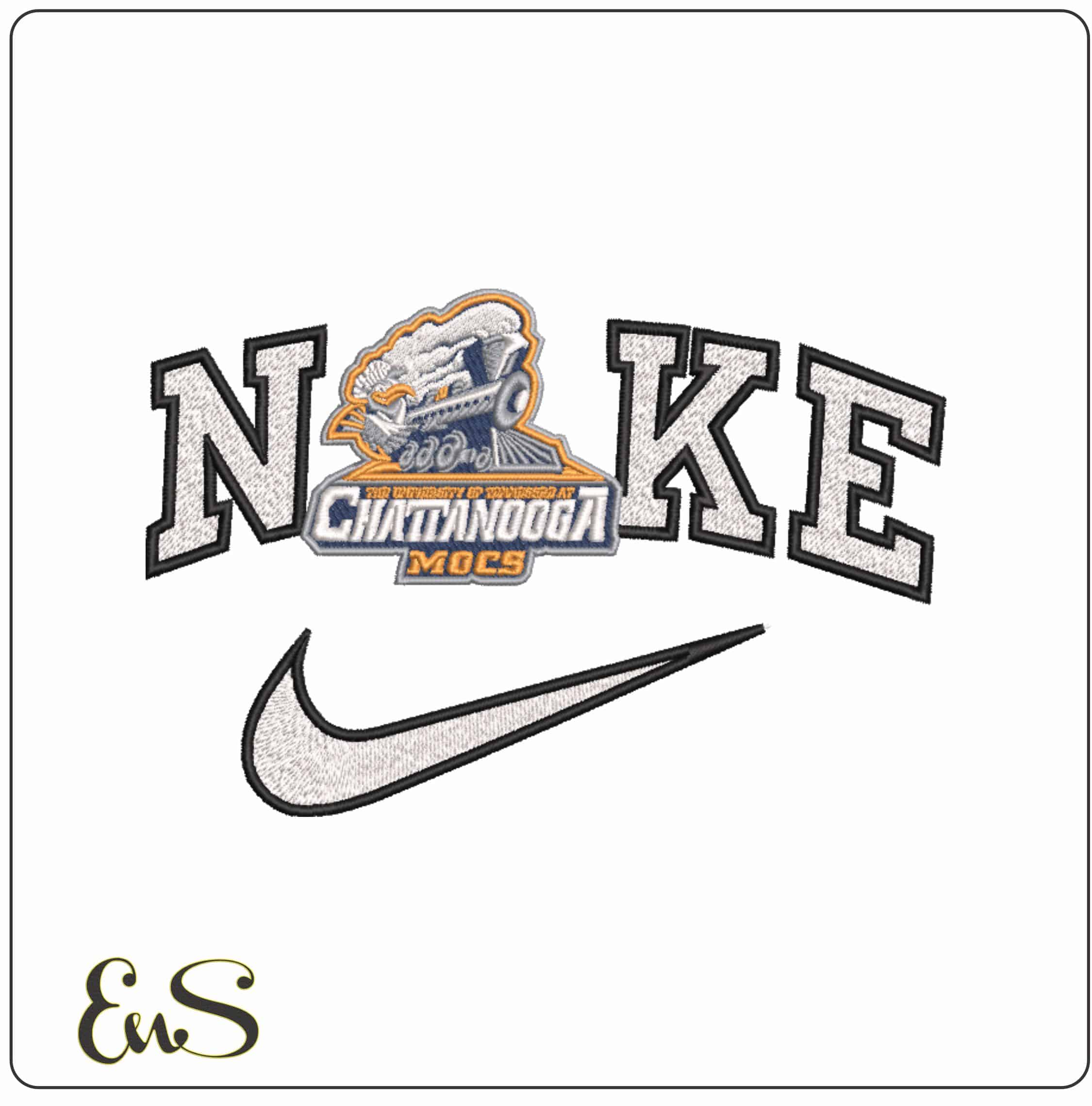 Nike Chattanooga Mocs Logo 1997 to 2007 University Tennessee   - Elegant embroidery design file-instant download
