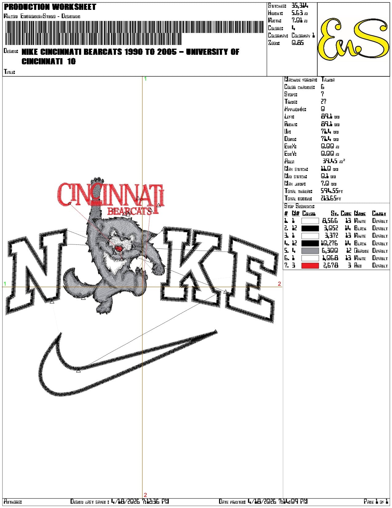 Nike Cincinnati Bearcats 1990 to 2005 University of Cincinnati   - Elegant embroidery design file-instant download — view 3
