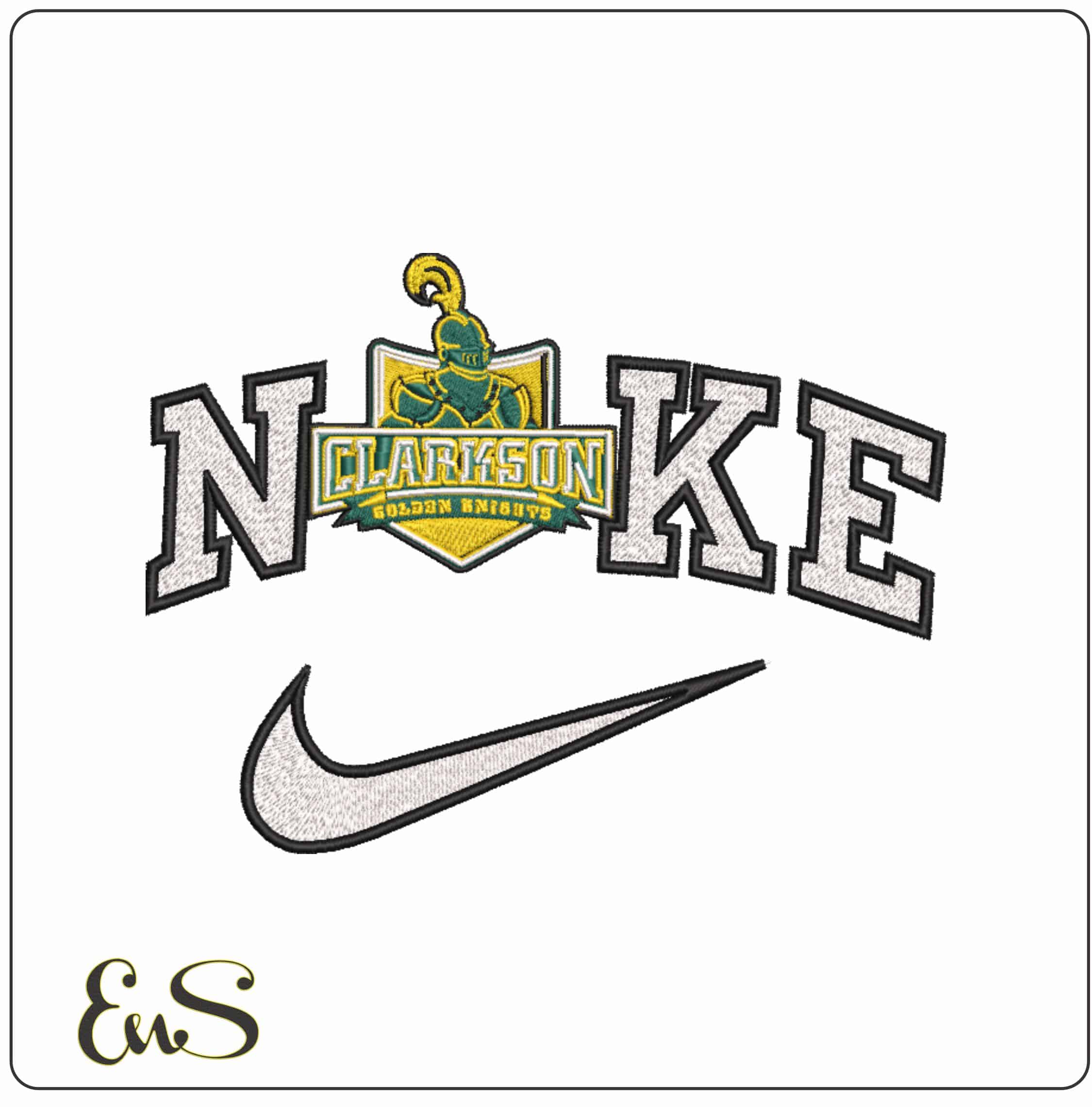 Nike Clarkson Golden Knights 2004 on Clarkson University   - Elegant embroidery design file-instant download