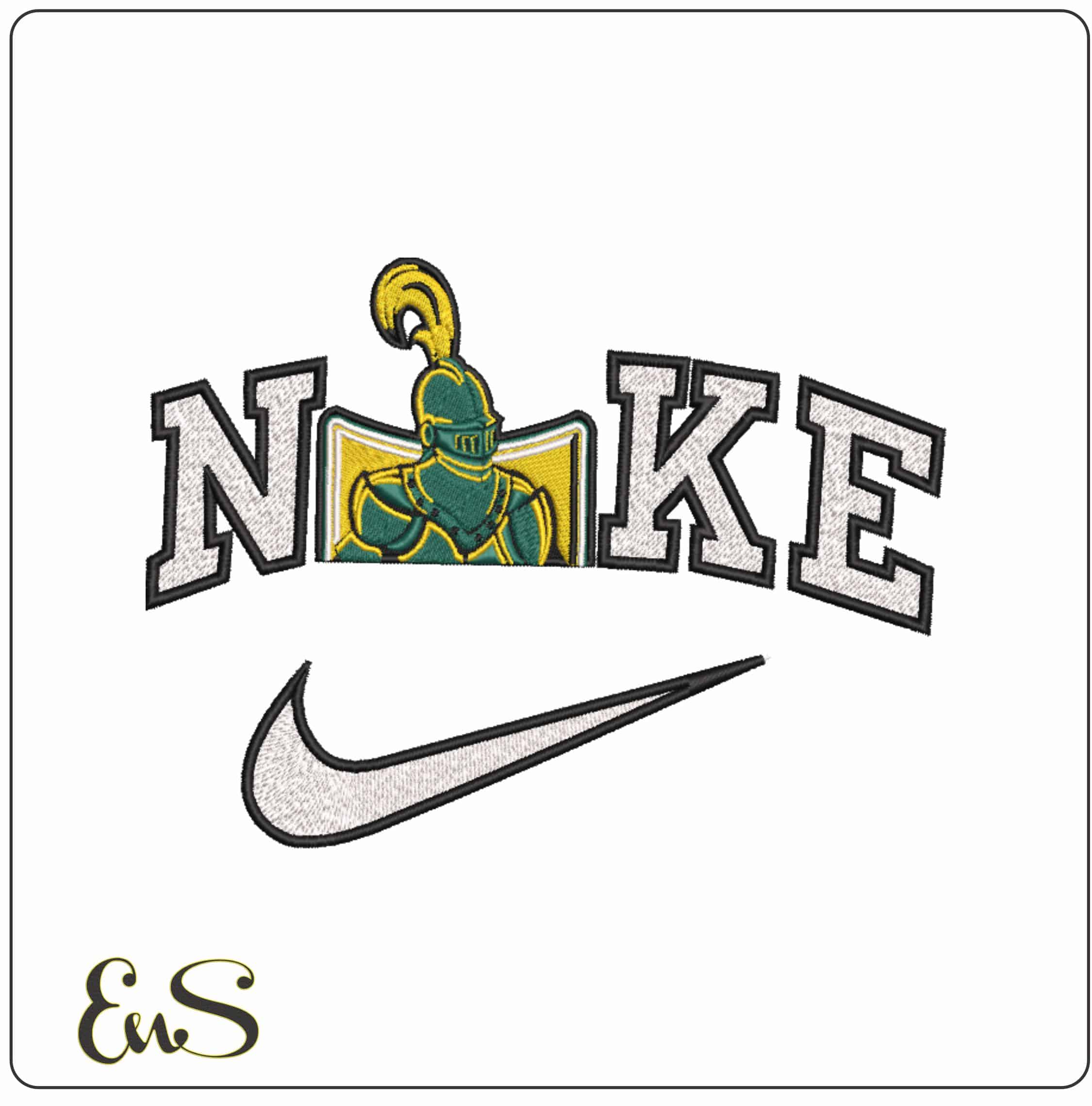 Nike Clarkson Golden Knights Logo Clarkson University   - Elegant embroidery design file-instant download