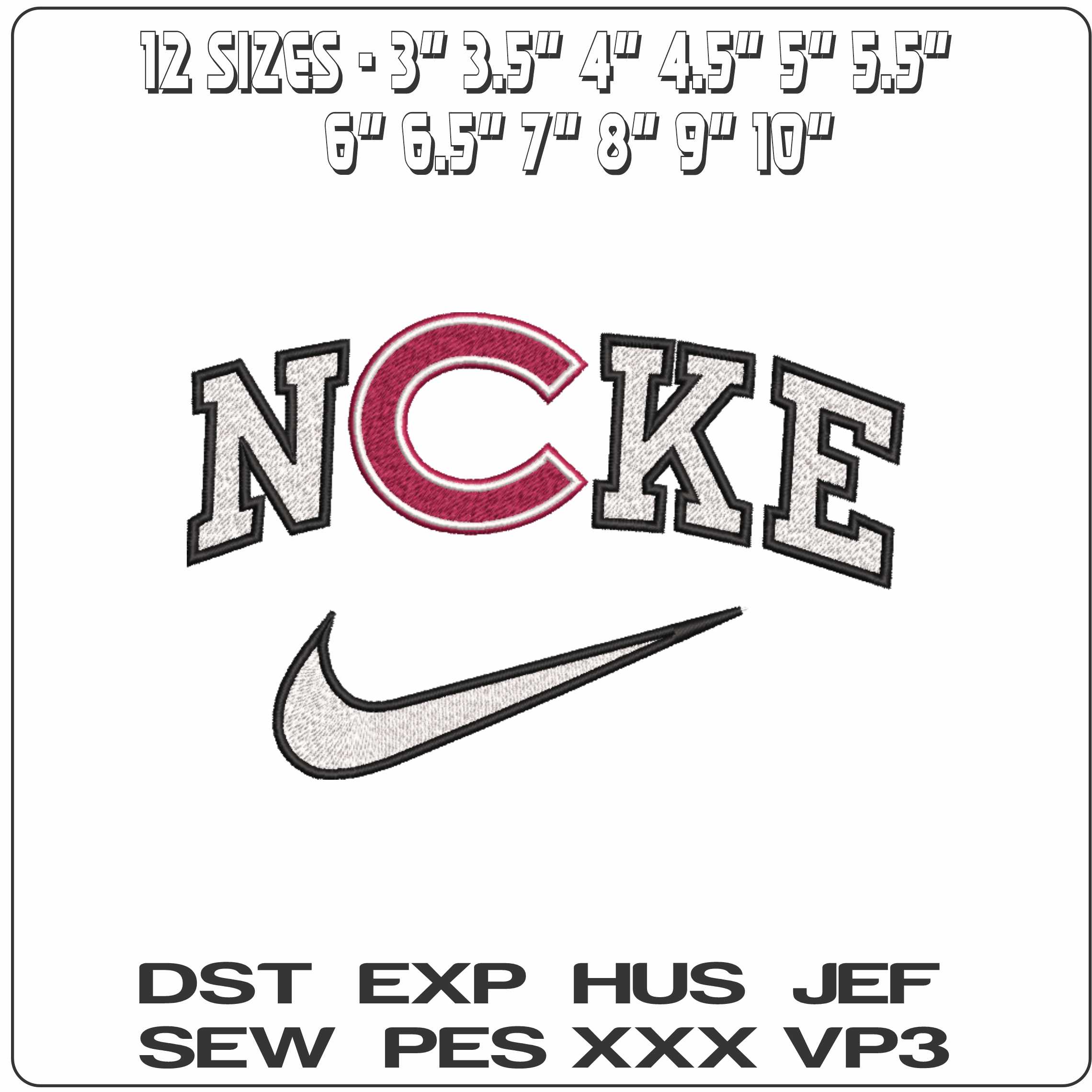 Nike Colgate Raider 2020 on Colgate University   - Elegant embroidery design file-instant download — view 2