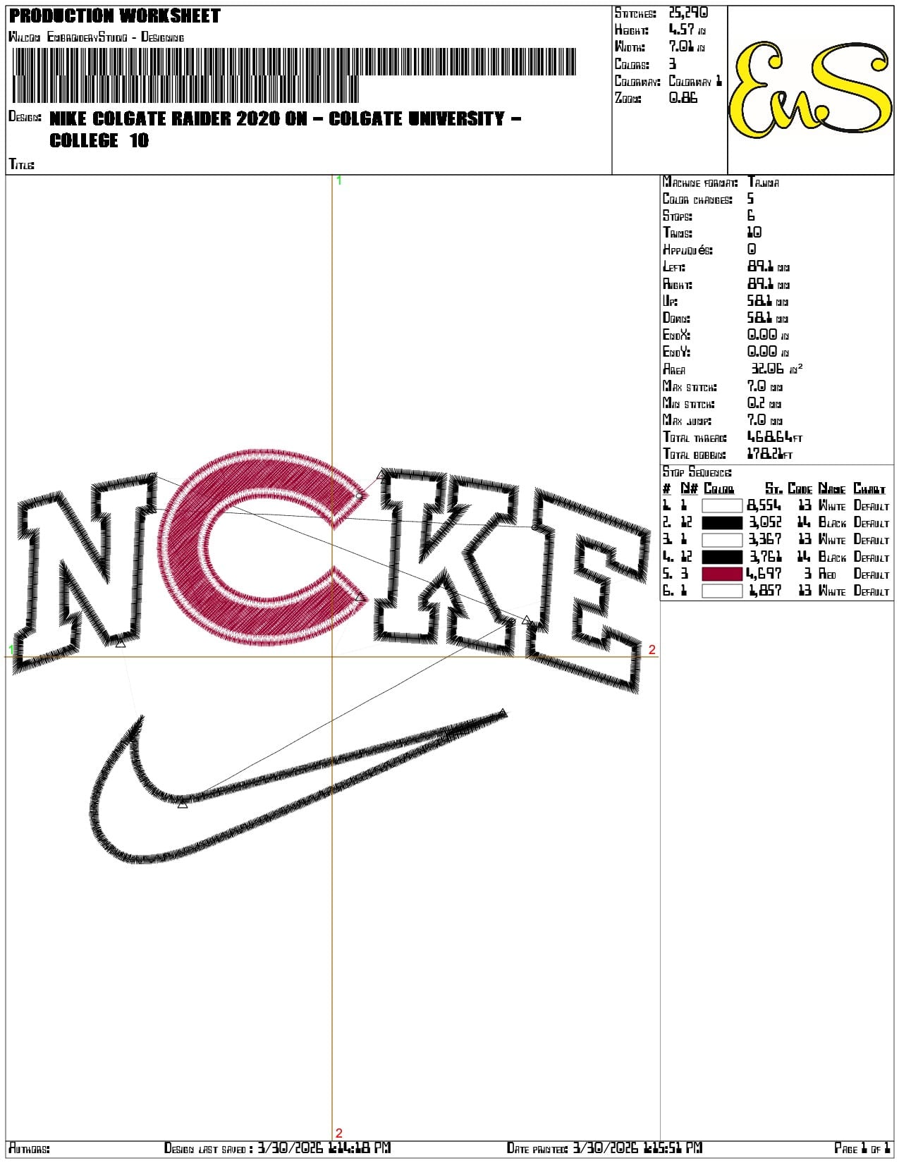 Nike Colgate Raider 2020 on Colgate University   - Elegant embroidery design file-instant download — view 3