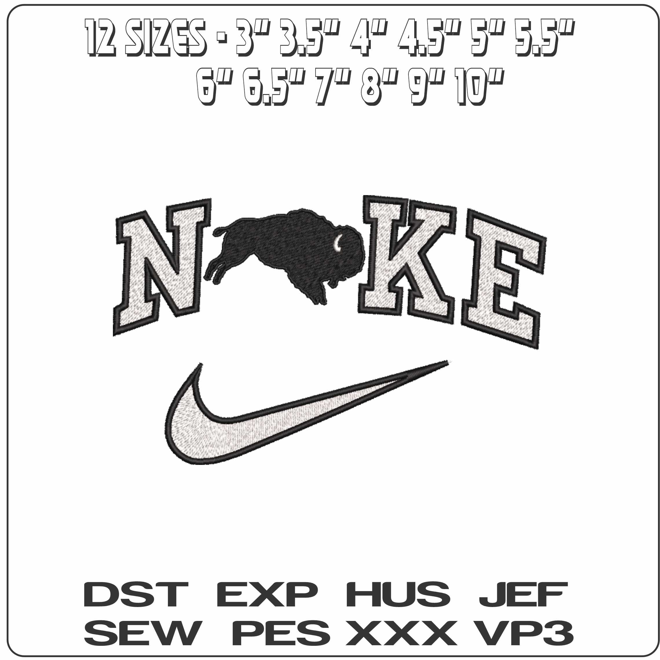 Nike Colorado Buffaloes 1950 1967 University of Colorado   - Elegant embroidery design file-instant download — view 2