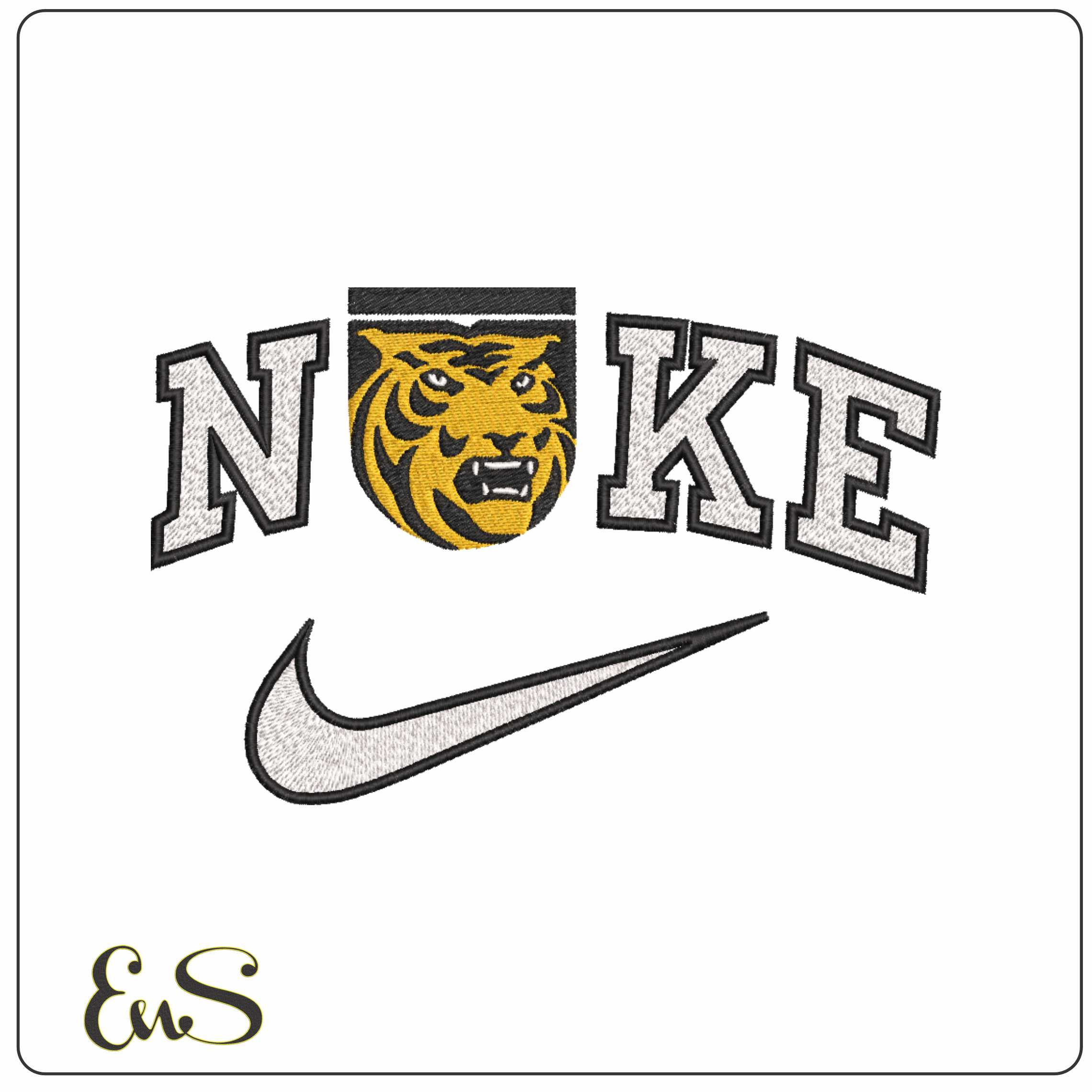 Nike Colorado College Tigers 1978 to 2019  College   - Elegant embroidery design file-instant download