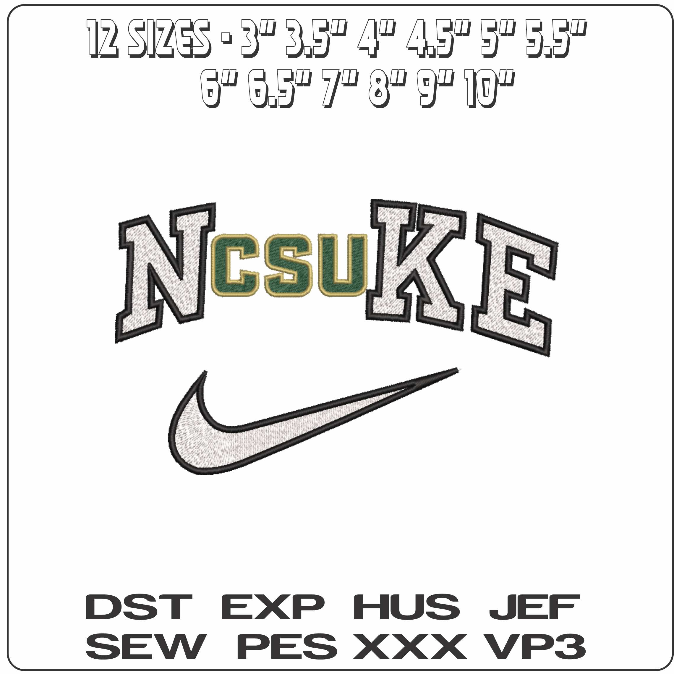 Nike Colorado State Rams Alternative  University College   - Elegant embroidery design file-instant download — view 2