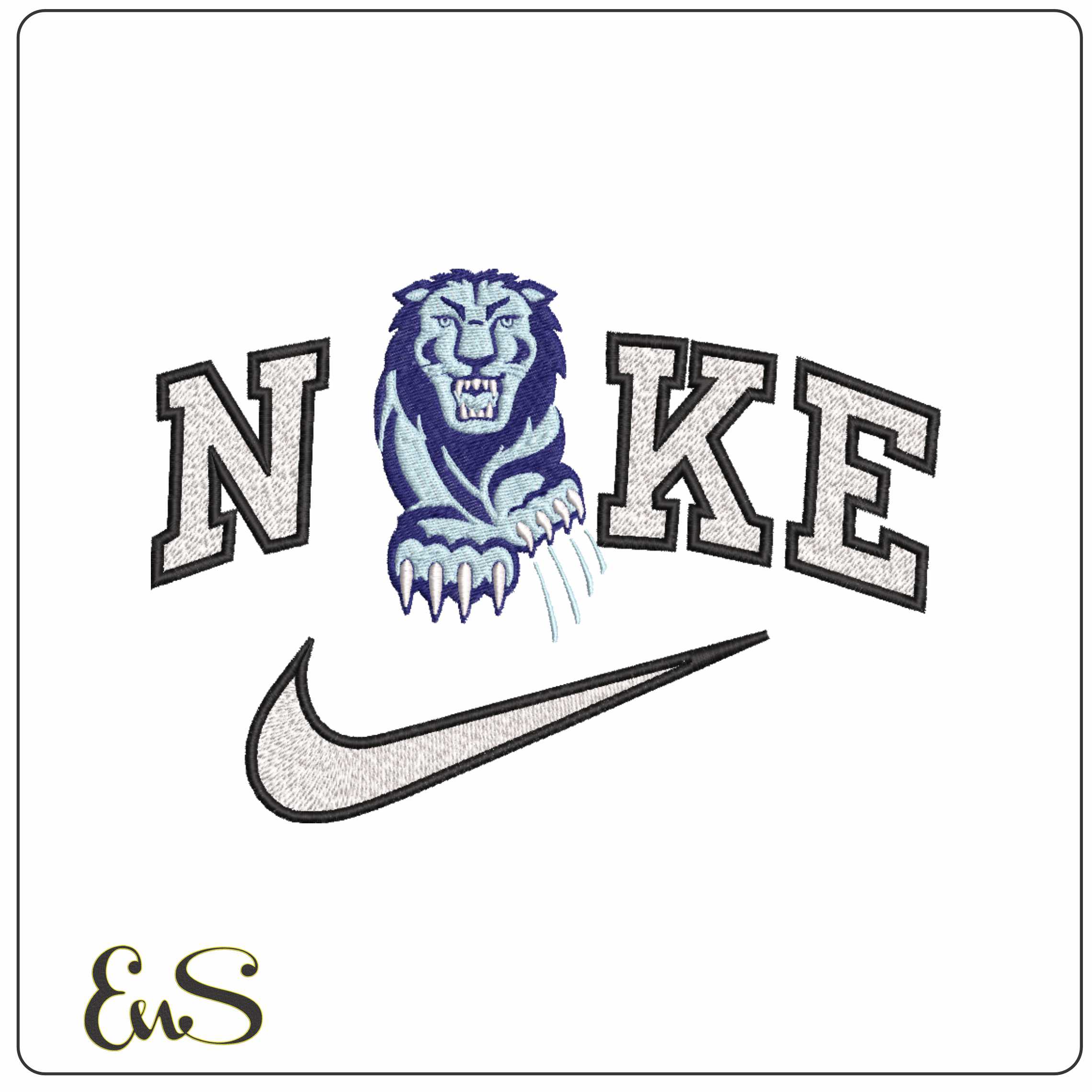 Nike Columbia Lions 1997 to 2006 Columbia University   - Elegant embroidery design file-instant download
