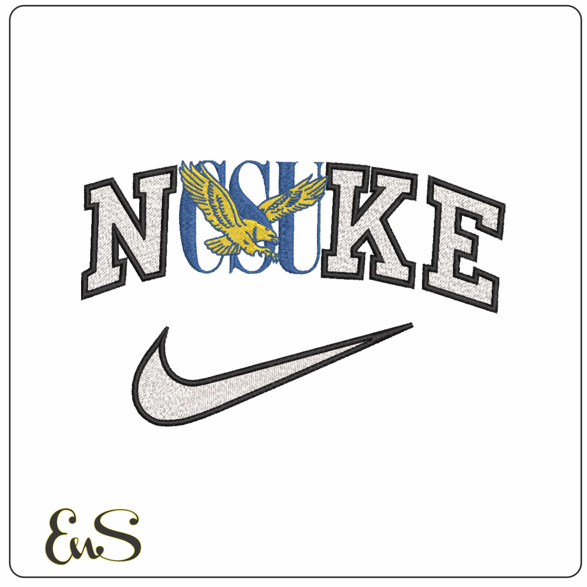 Nike Coppin State Eagles 1988 to 2017  University   - Elegant embroidery design file-instant download